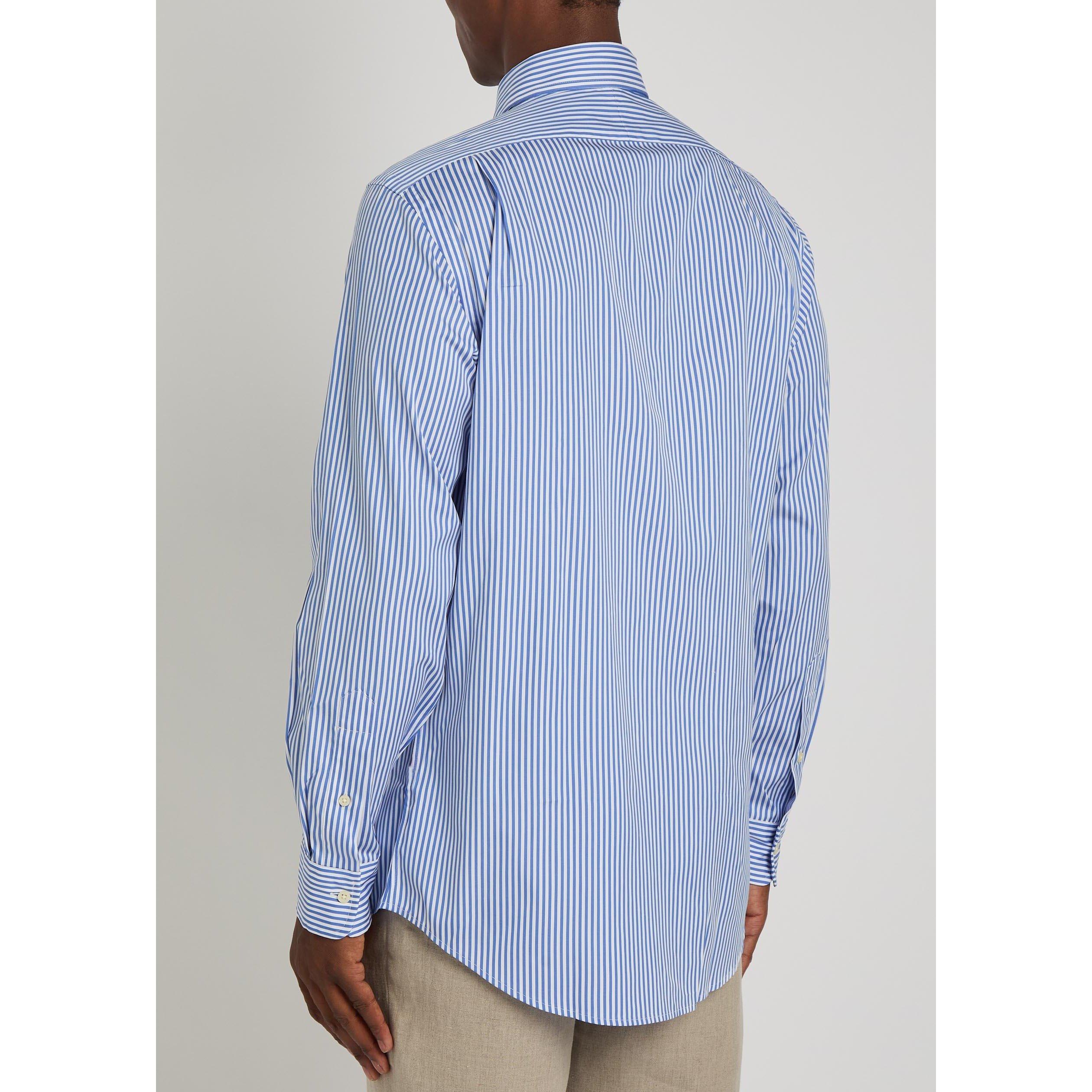 BLUE AND OTHER - Polo Ralph Lauren - Men's Striped Cotton Long-Sleeve Shirt - 3