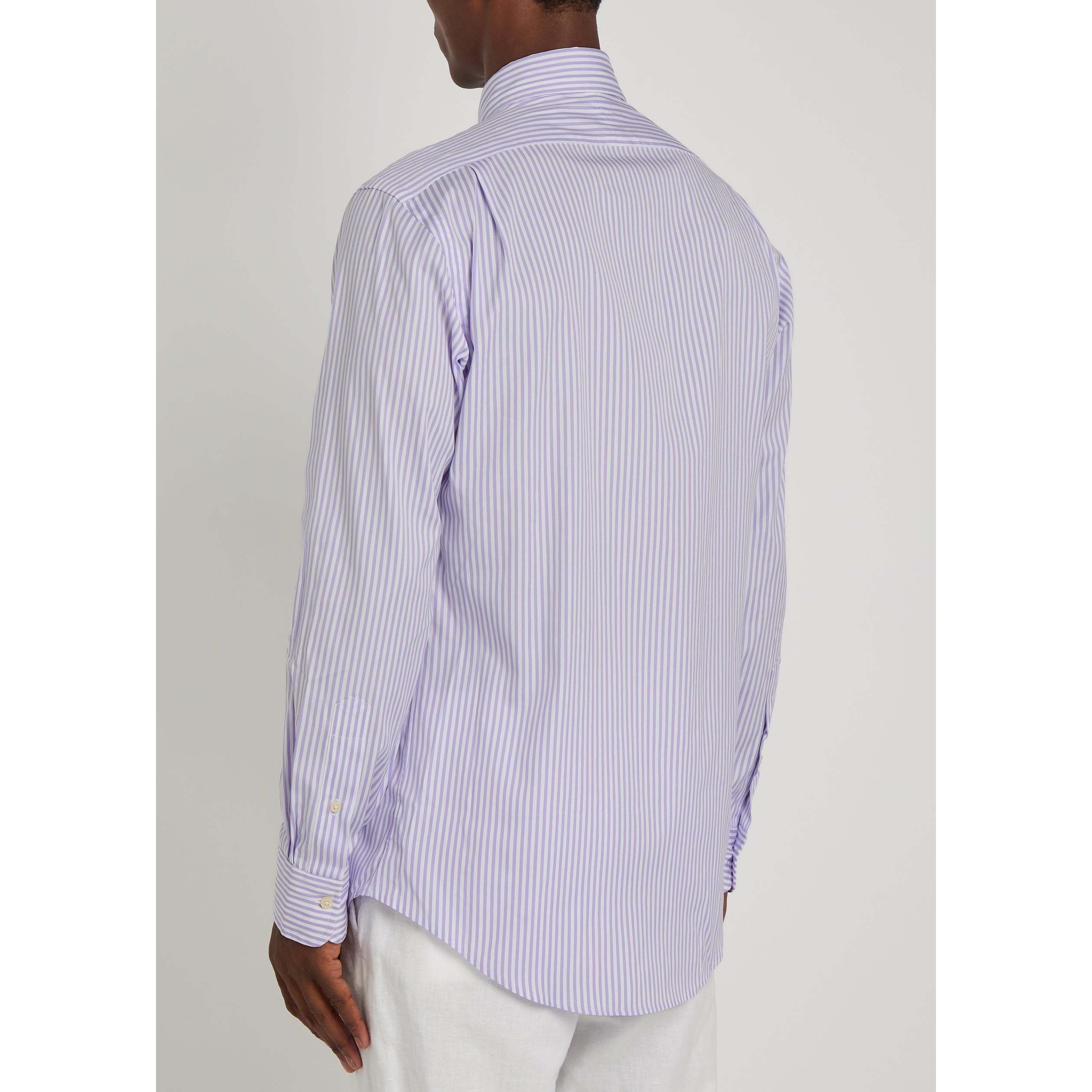 BLUE AND OTHER - Polo Ralph Lauren - Men's Striped Cotton Long-Sleeve Shirt - 3