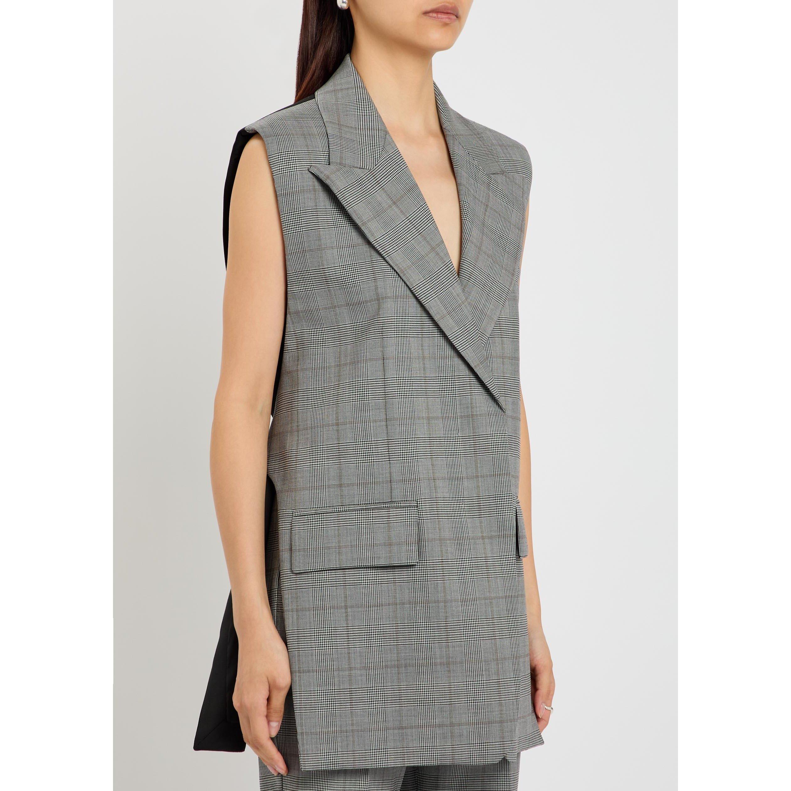GREY - Sportmax - Women's Wool Sleeveless Blazer - 2