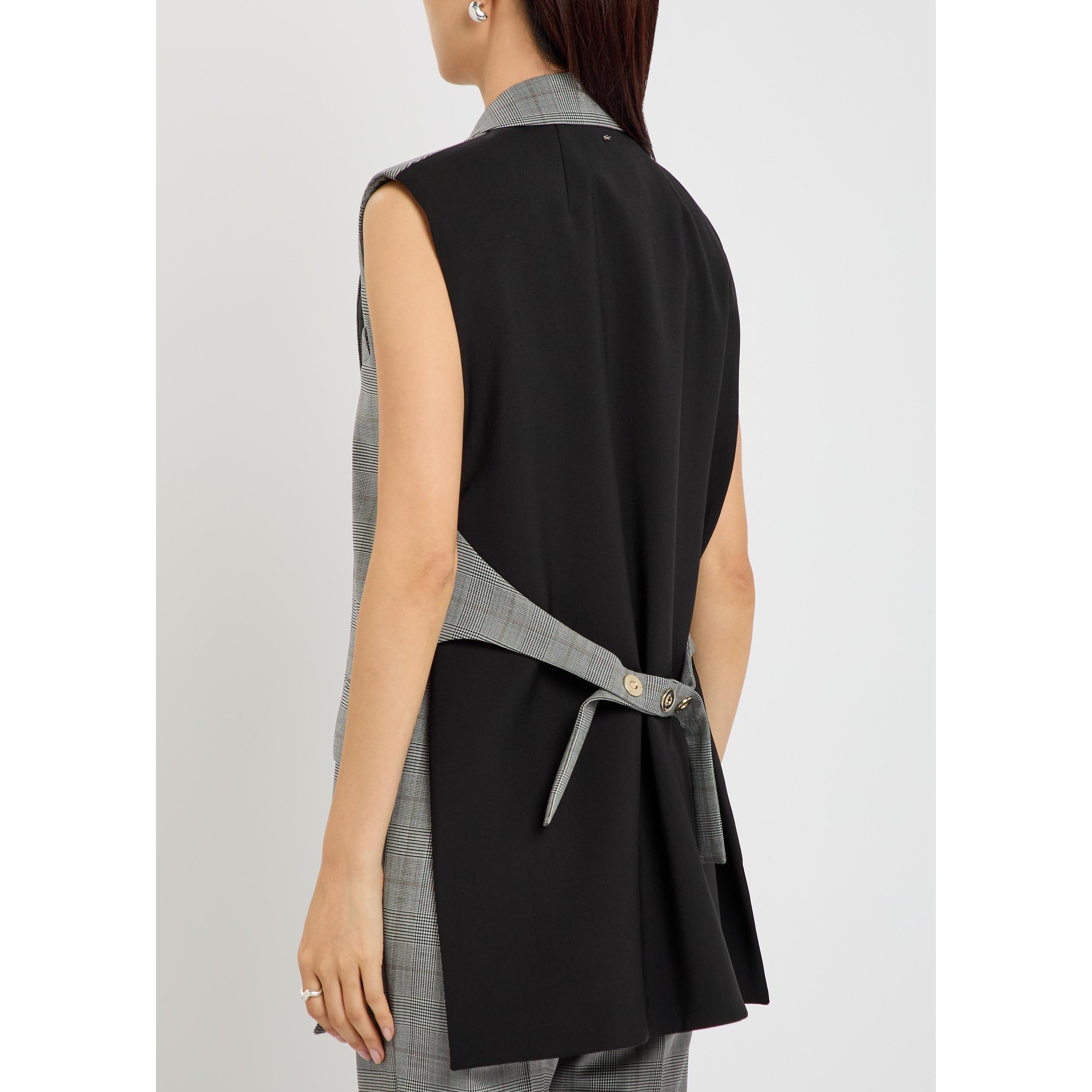 GREY - Sportmax - Women's Wool Sleeveless Blazer - 3