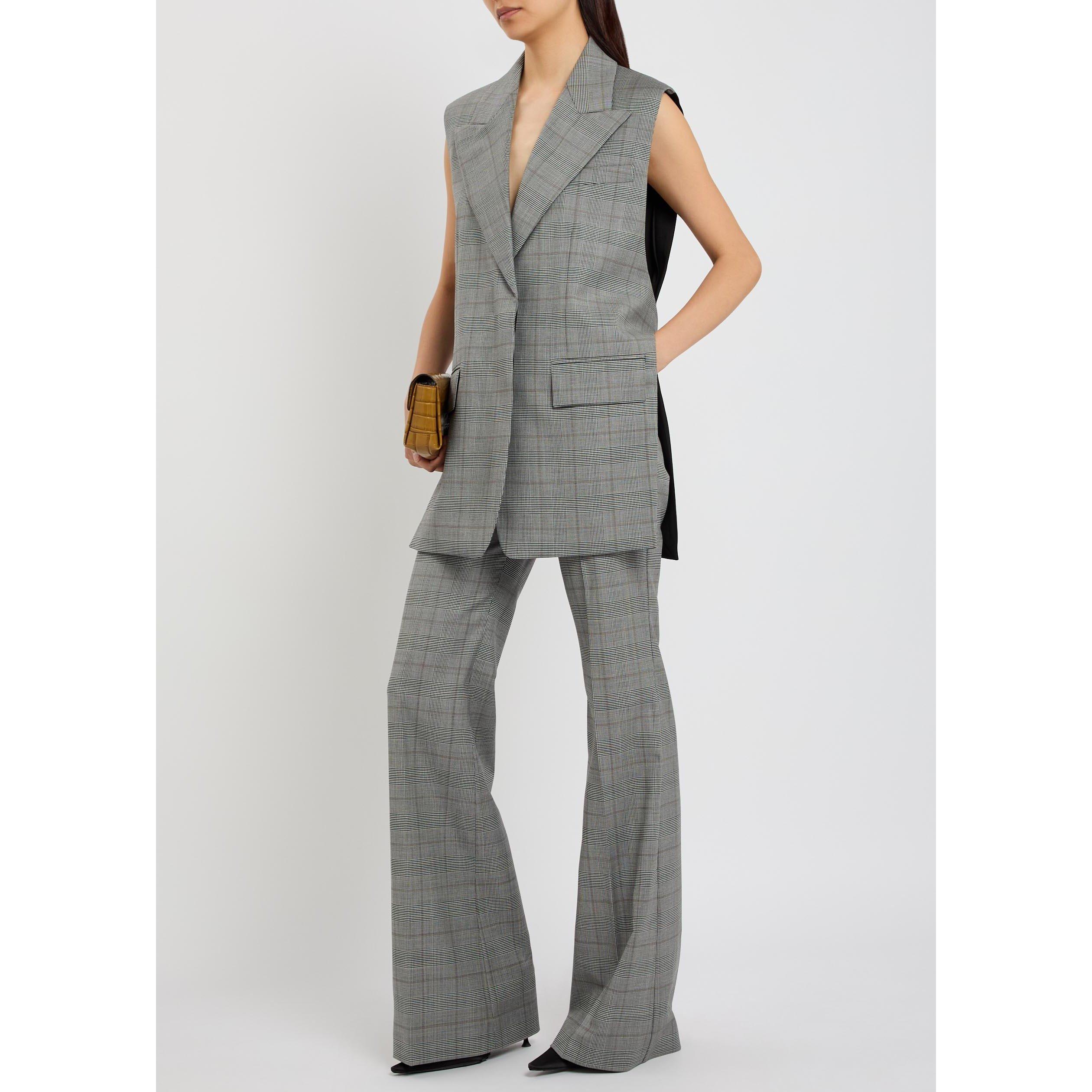 GREY - Sportmax - Women's Wool Sleeveless Blazer - 5