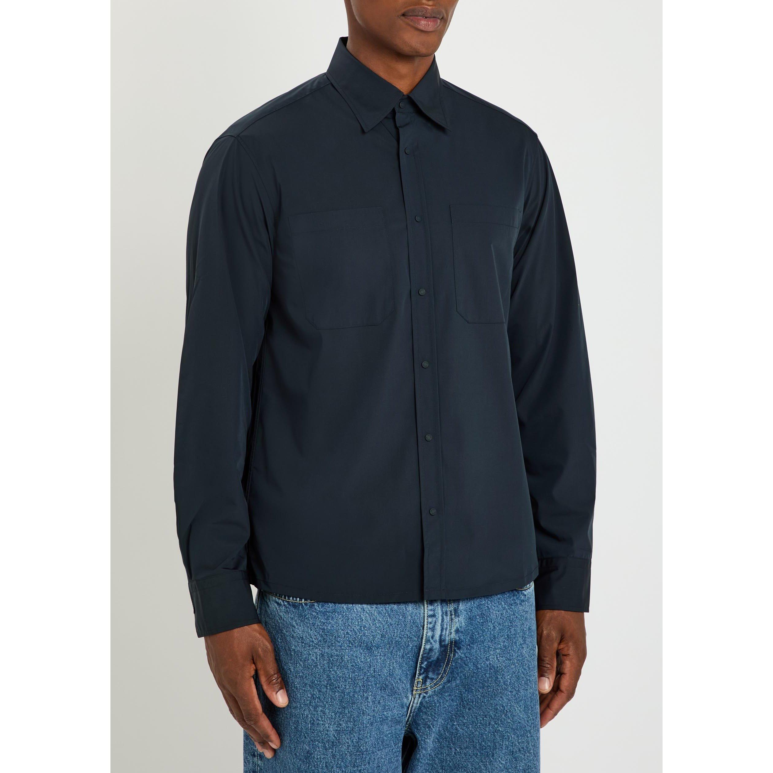 NAVY - Herno - Men's Modal Long-Sleeve Plain Shirt - 2