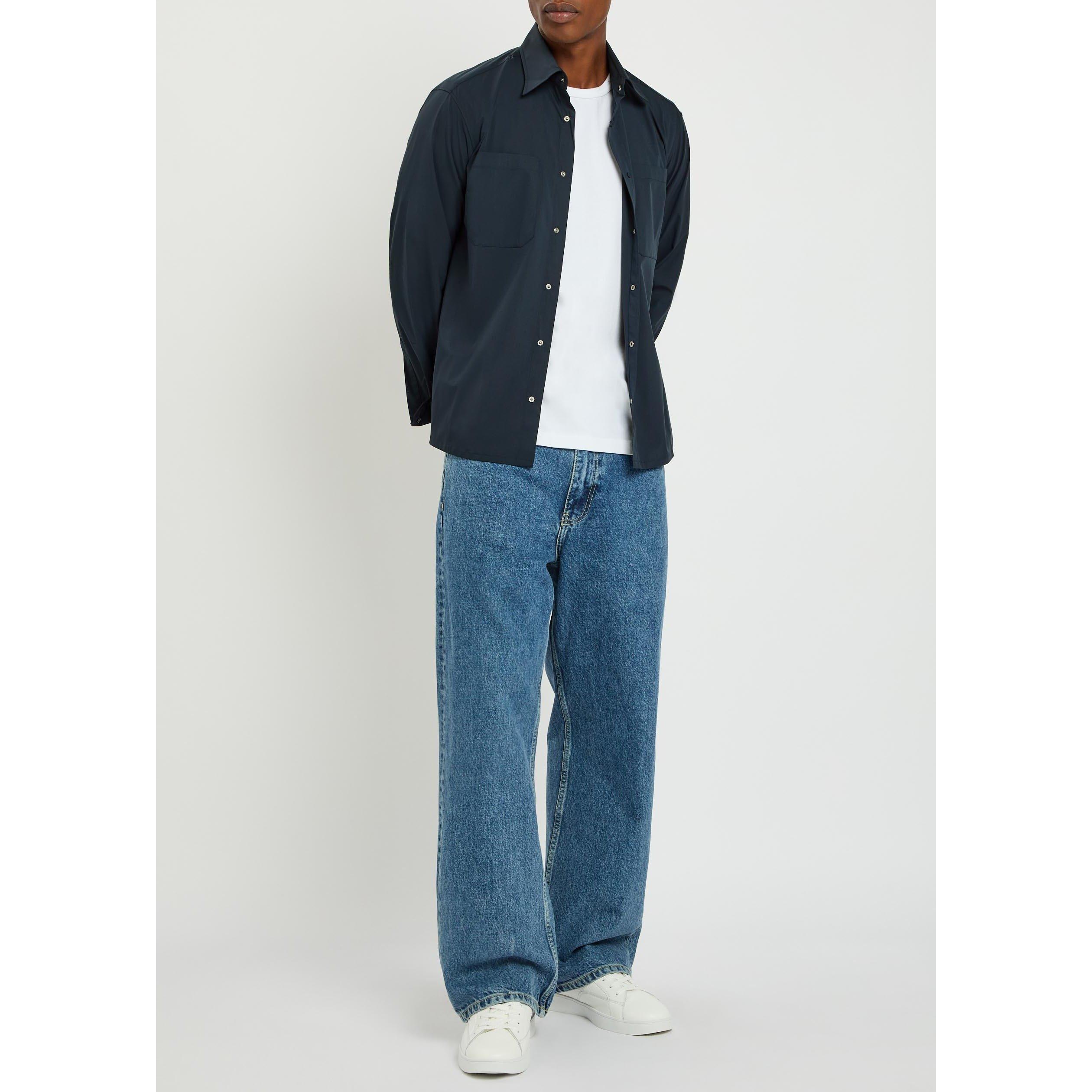 NAVY - Herno - Men's Modal Long-Sleeve Plain Shirt - 5