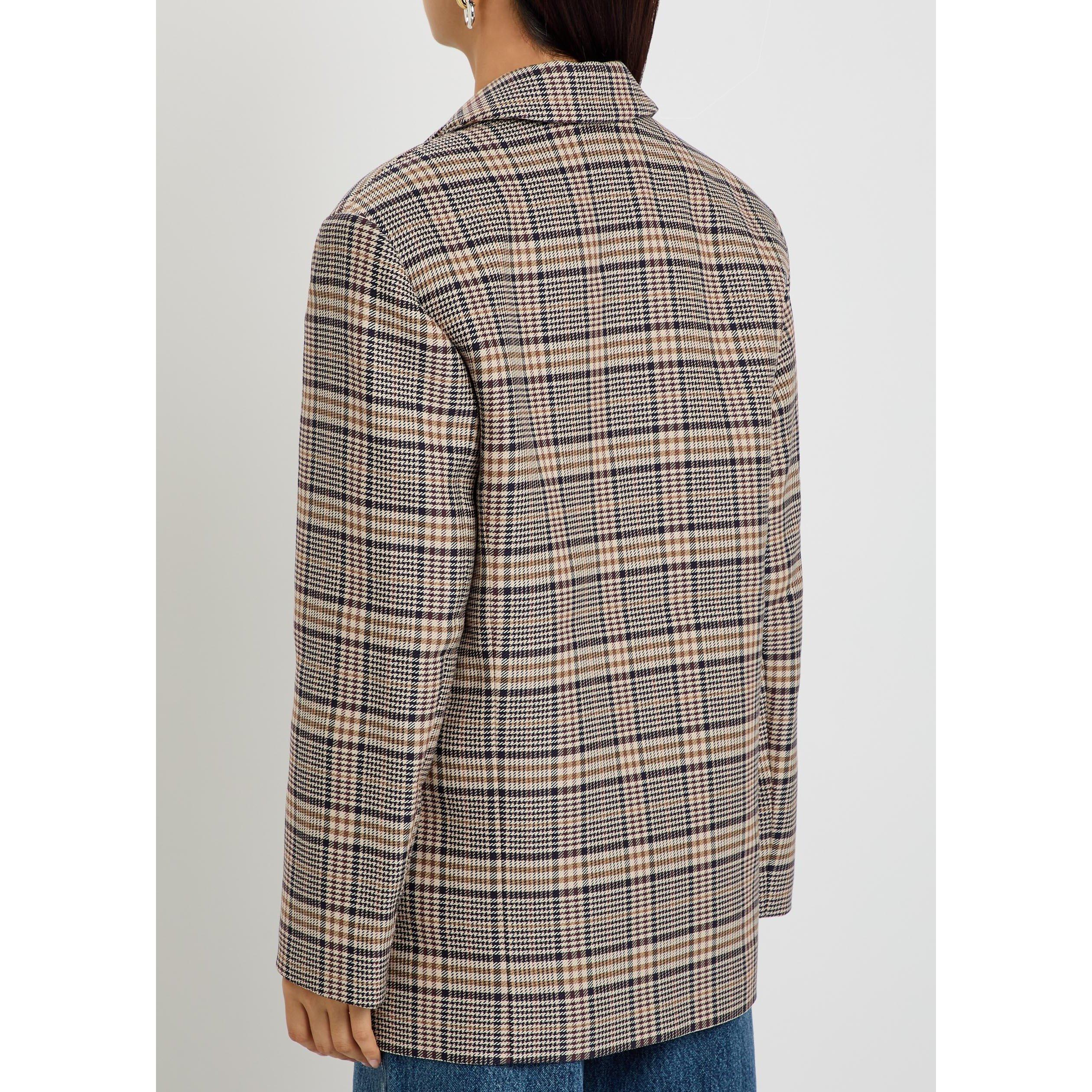 MULTICOLOURED - Anine Bing - Women's Quinn Check Oversized-Fit Blazer - 3