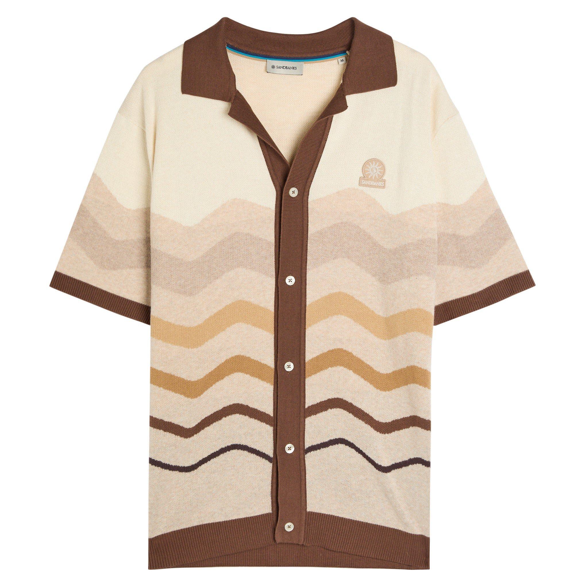 BEIGE AND OTHER - Sandbanks - SB KNIT SHRT SS GRADIENT STRPE
