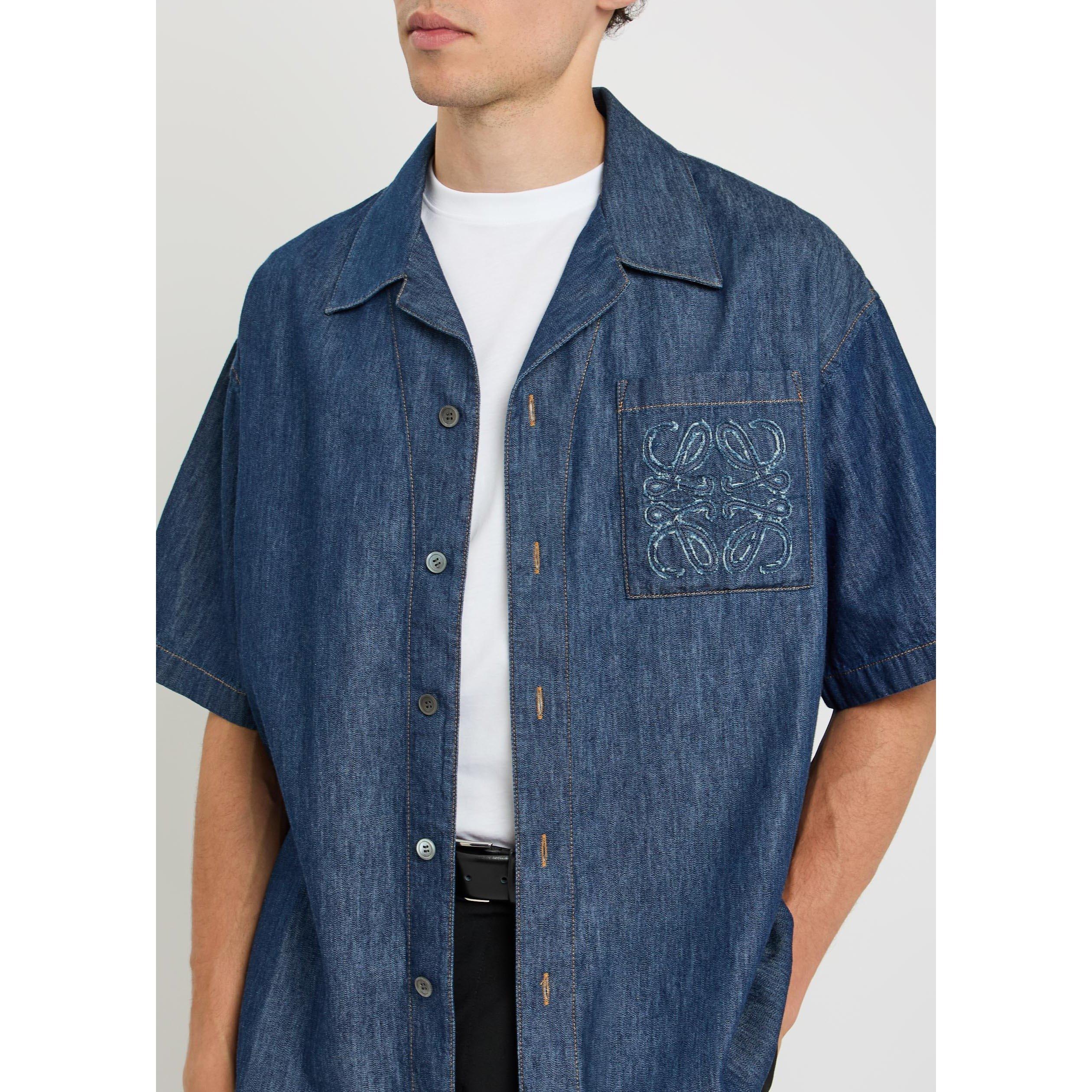DENIM - LOEWE - LOEWE CLASSIC LOGO SHORT SLEEV - 4