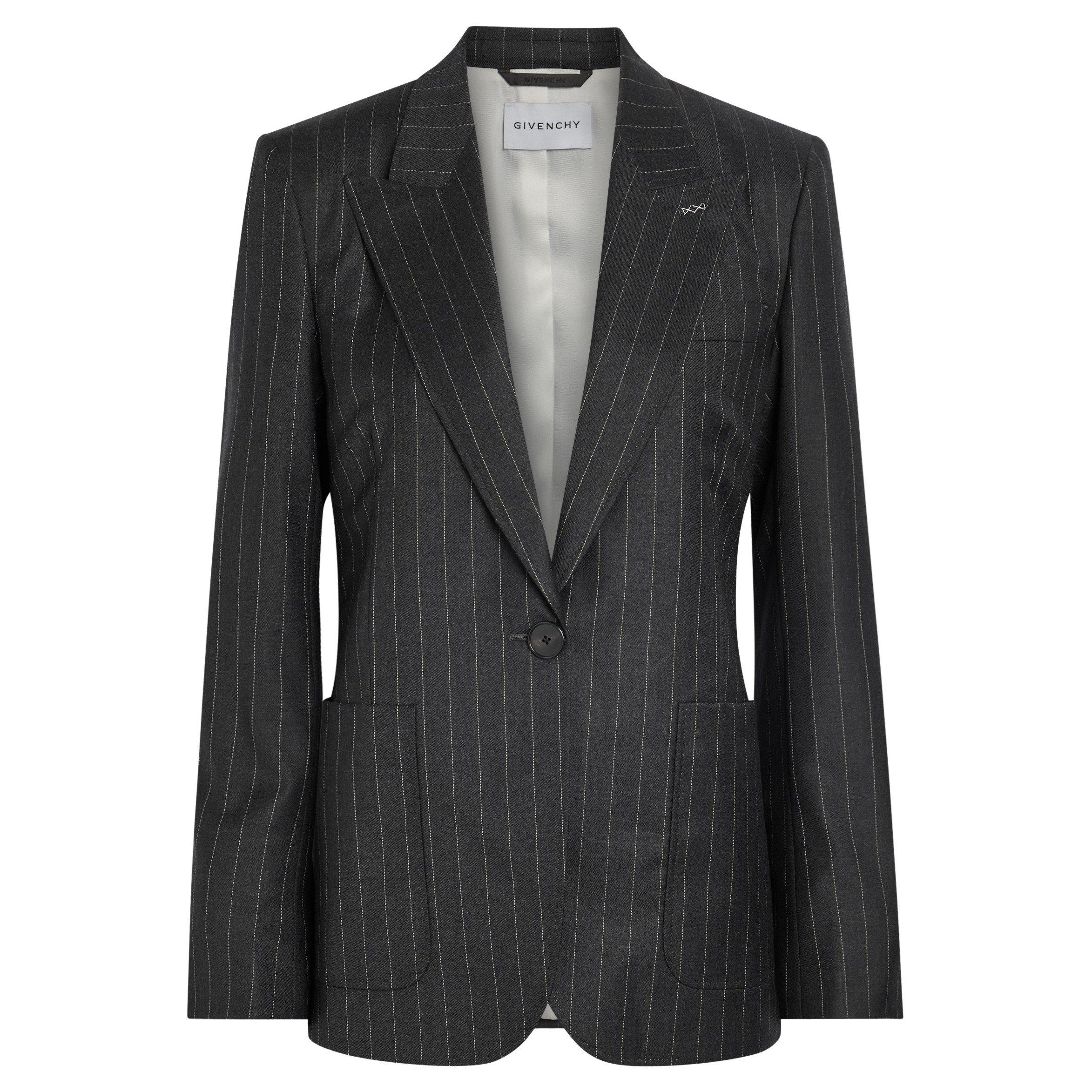 GREY AND OTHER - GIVENCHY - SINGLE BREASTED JACKET WITH PO - 1