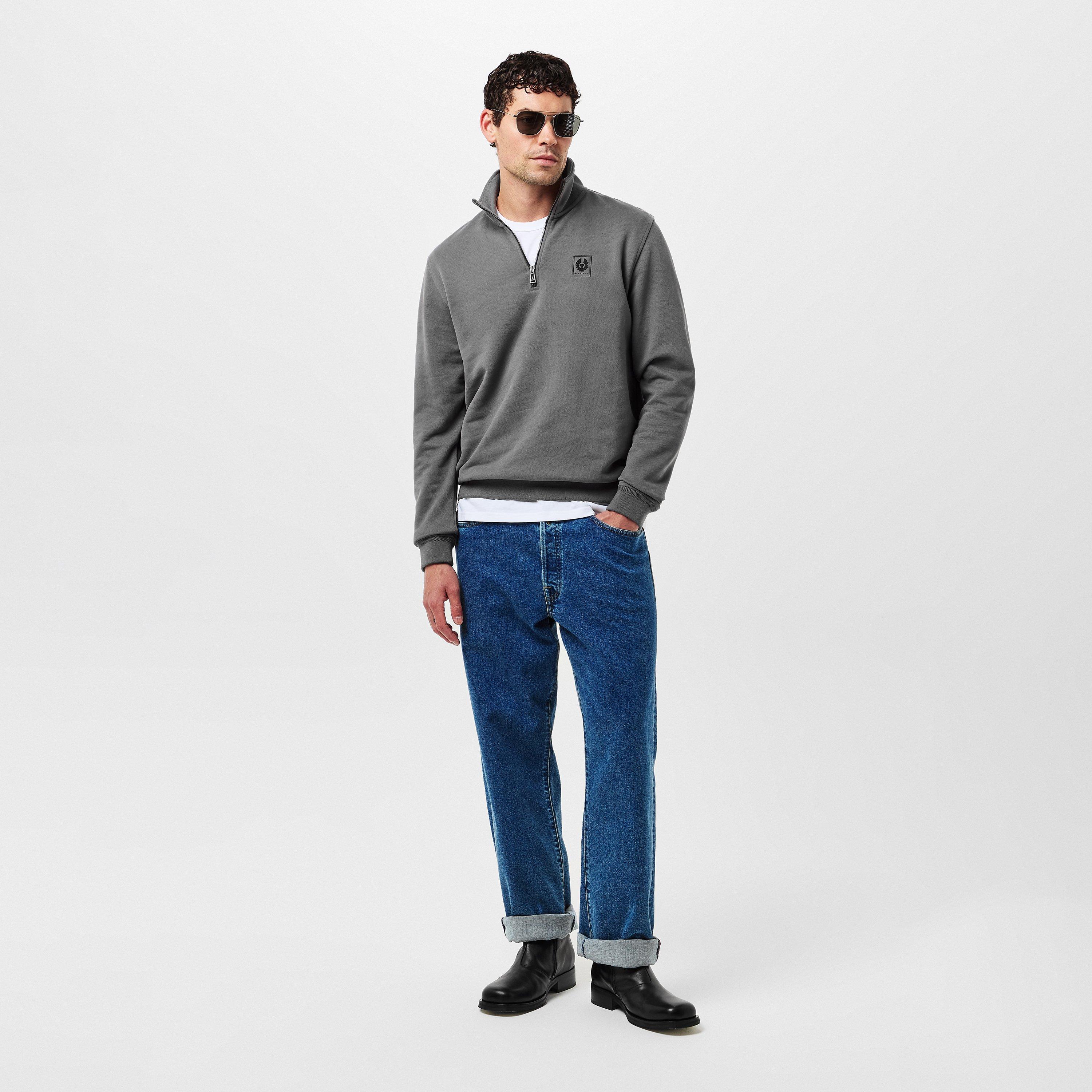 Tornado Grey - Belstaff - Quarter Zip Sweatshirt - 6