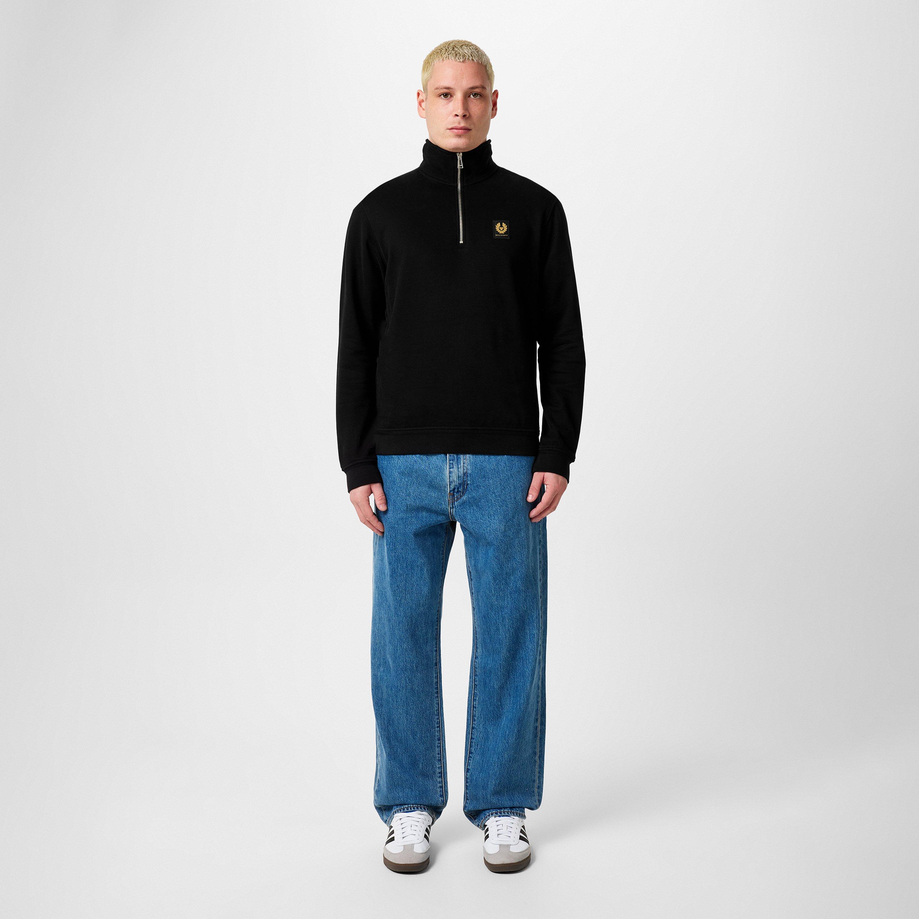 Black - Belstaff - Quarter Zip Sweatshirt - 6