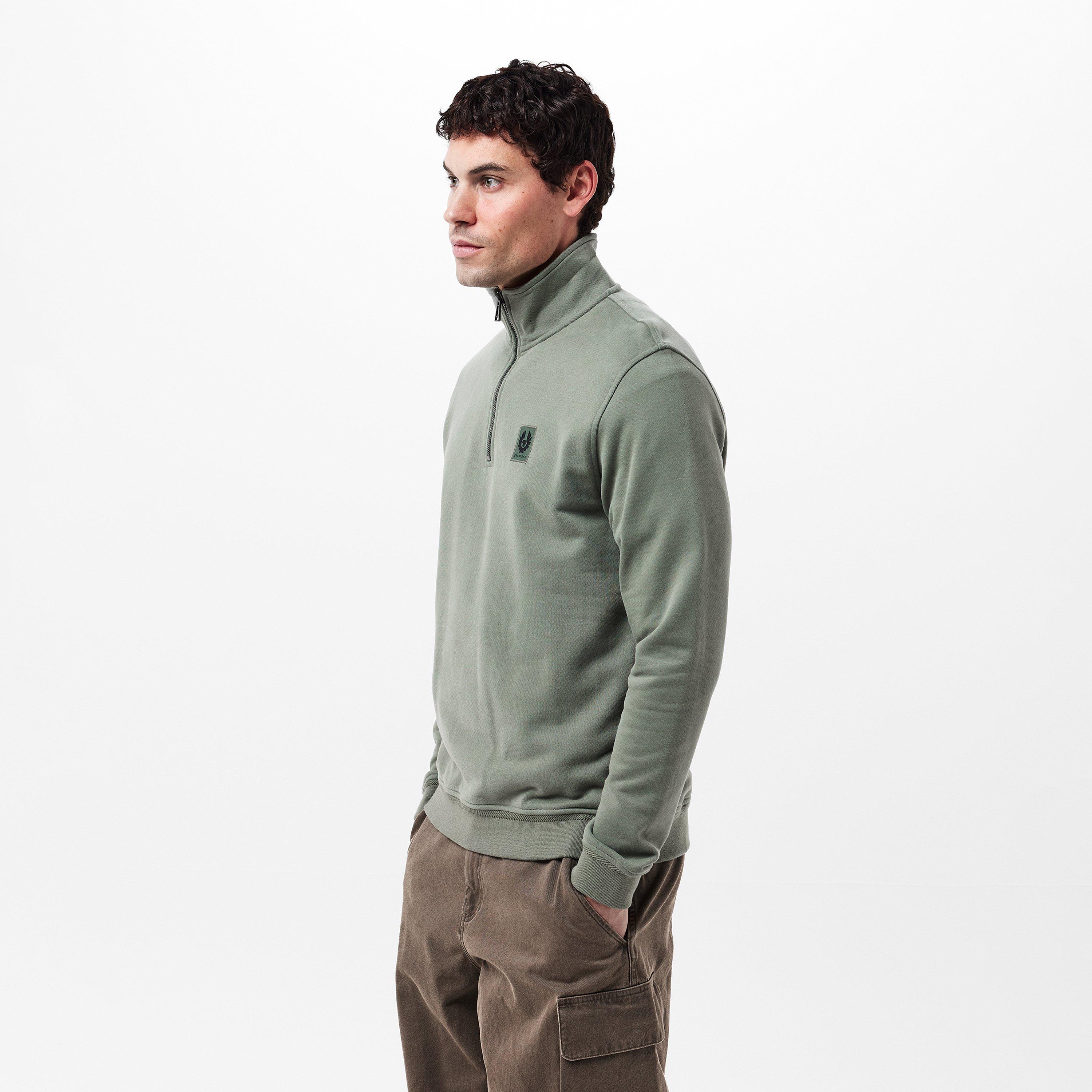 Sage Green - Belstaff - Quarter Zip Sweatshirt - 3