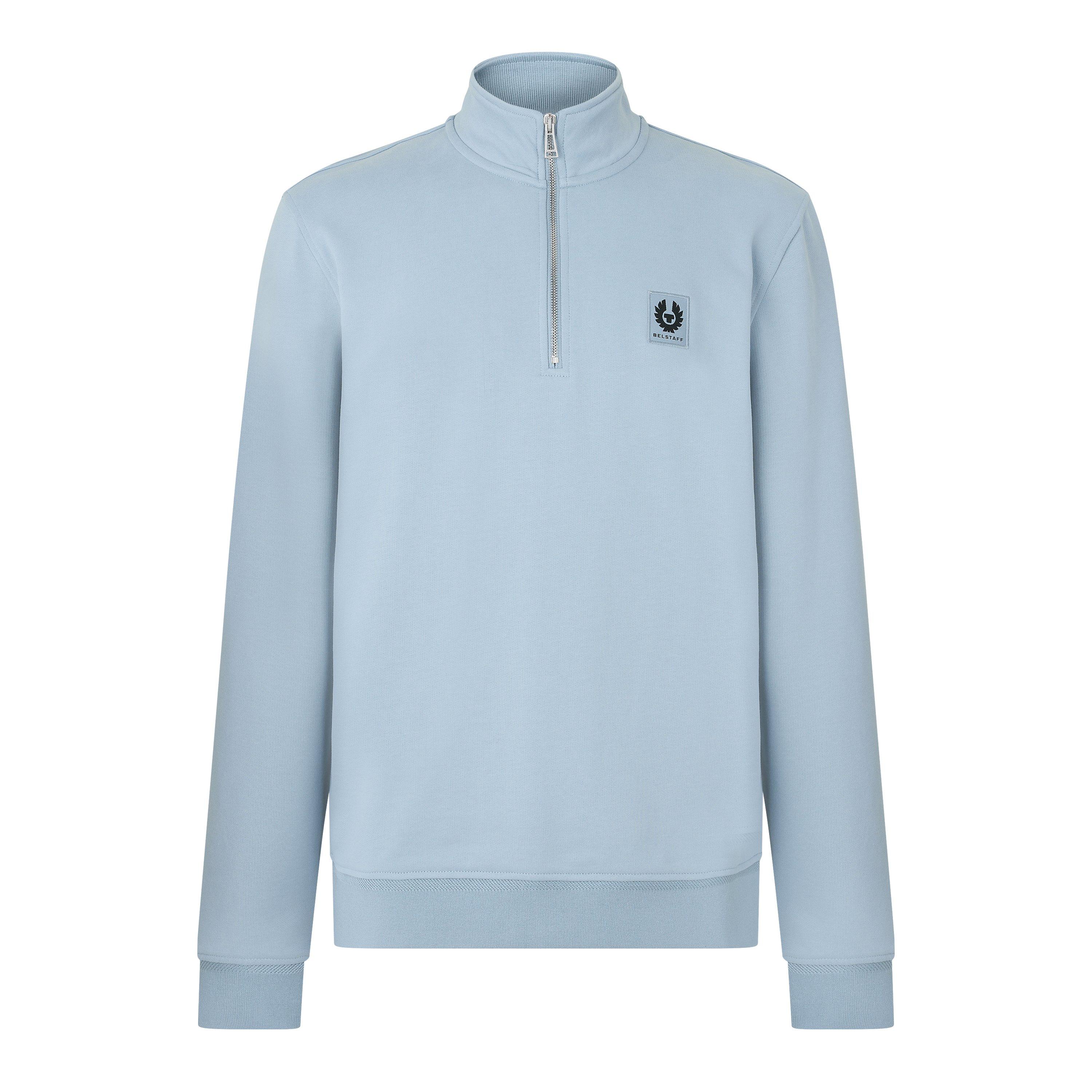 Belstaff Quarter Zip Sweatshirt - Mist Blue - M