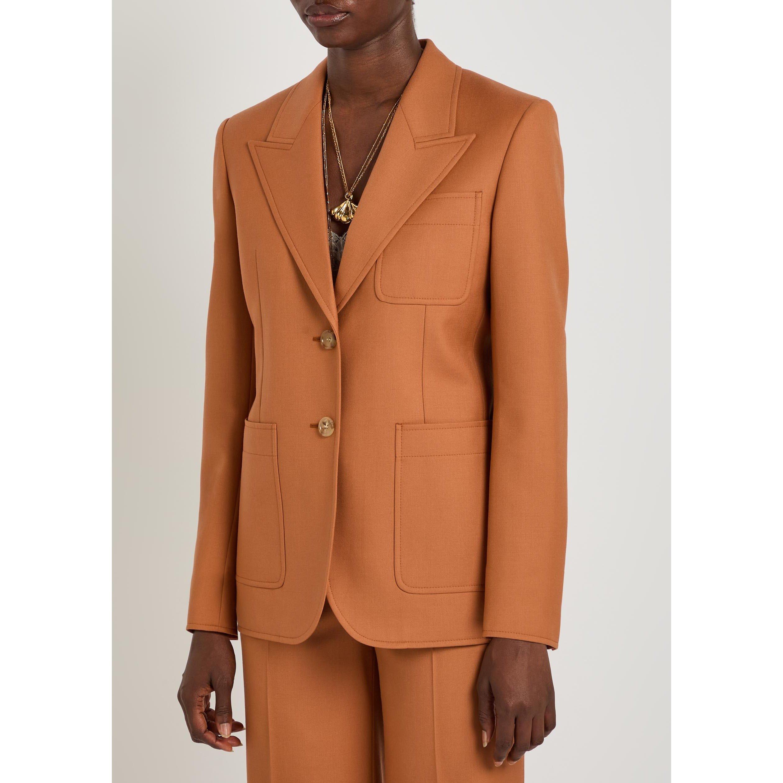 TAN - Chloe - Women's Wool Blazer - 2