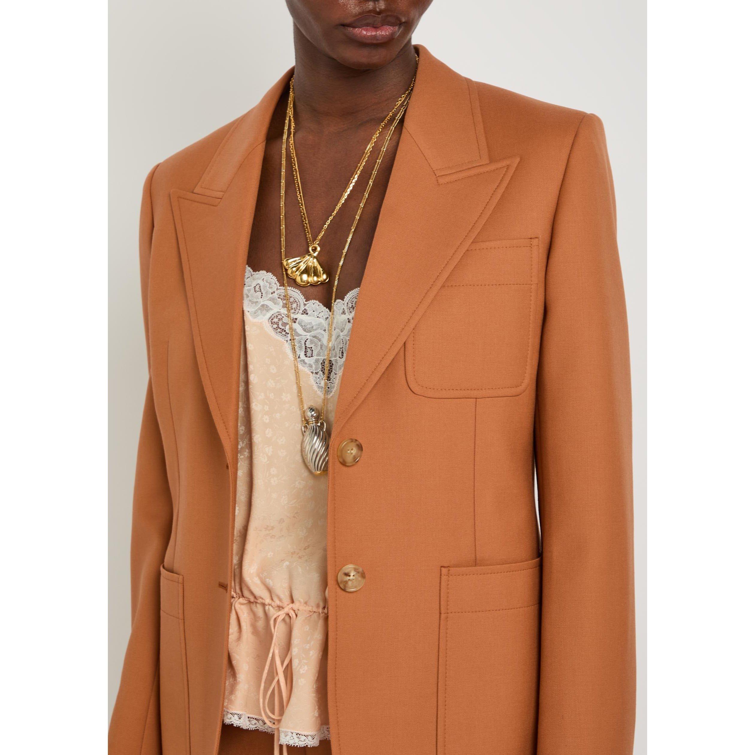 TAN - Chloe - Women's Wool Blazer - 4