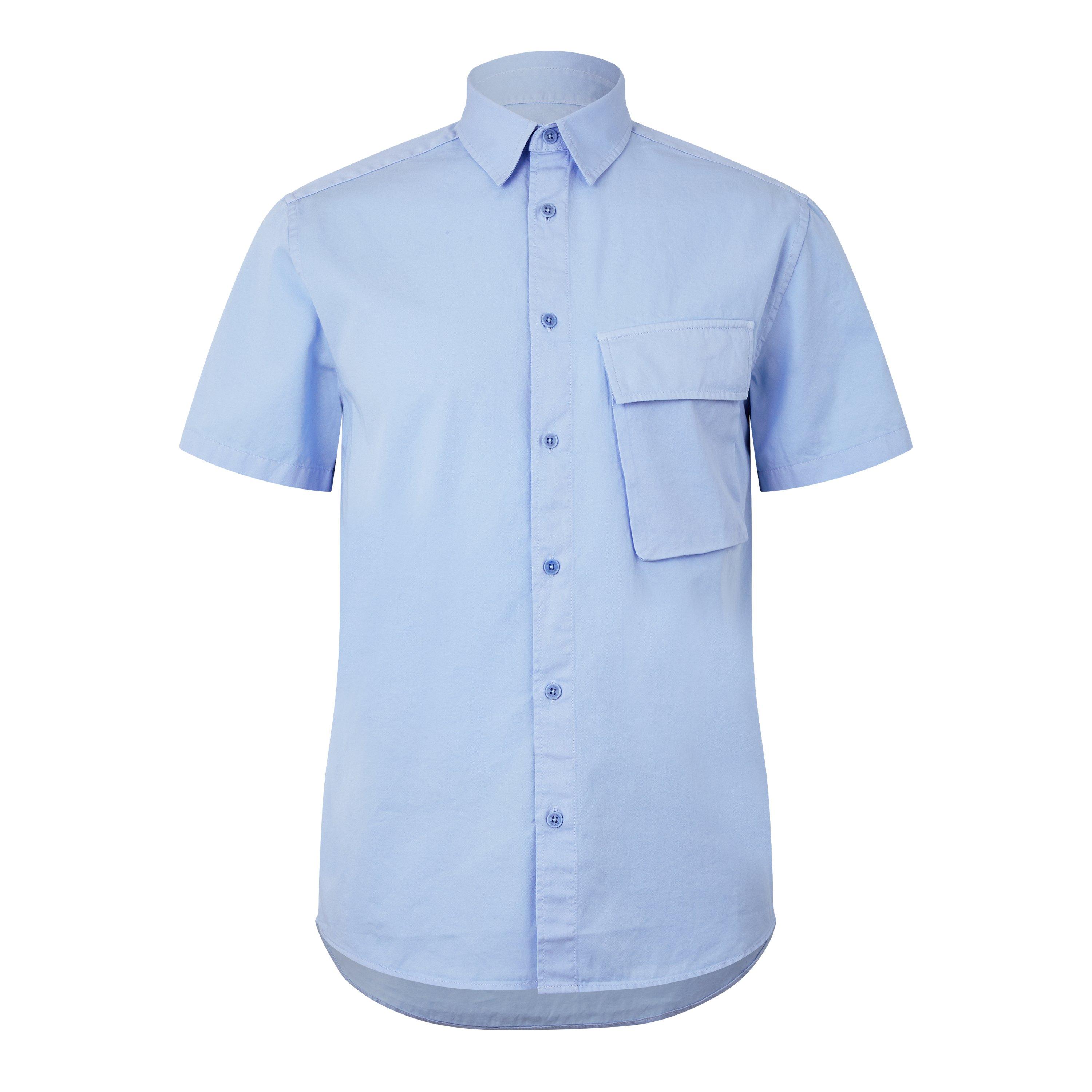 Sky Blue - Belstaff - Scale Short Sleeve Shirt Mens - 7
