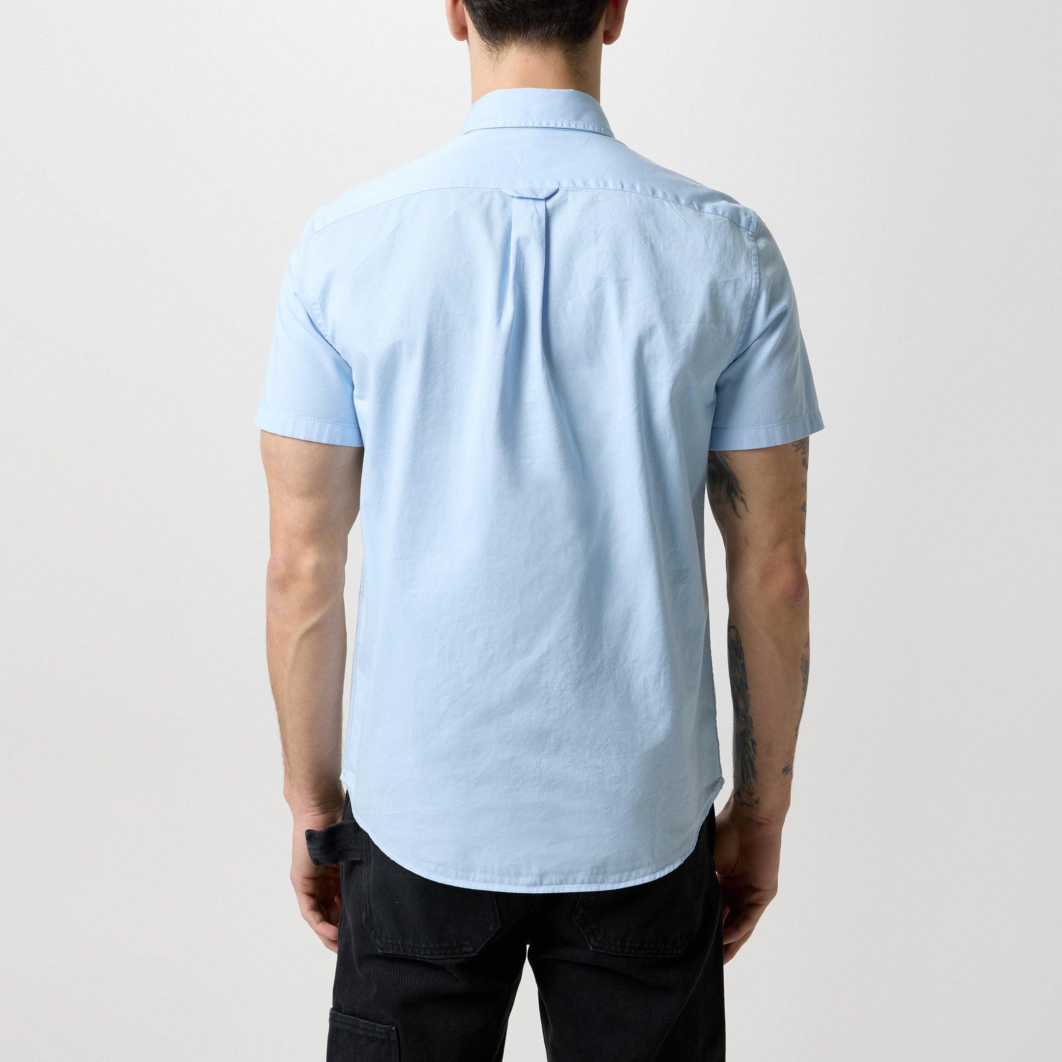 Sky Blue - Belstaff - Scale Short Sleeve Shirt Mens - 4