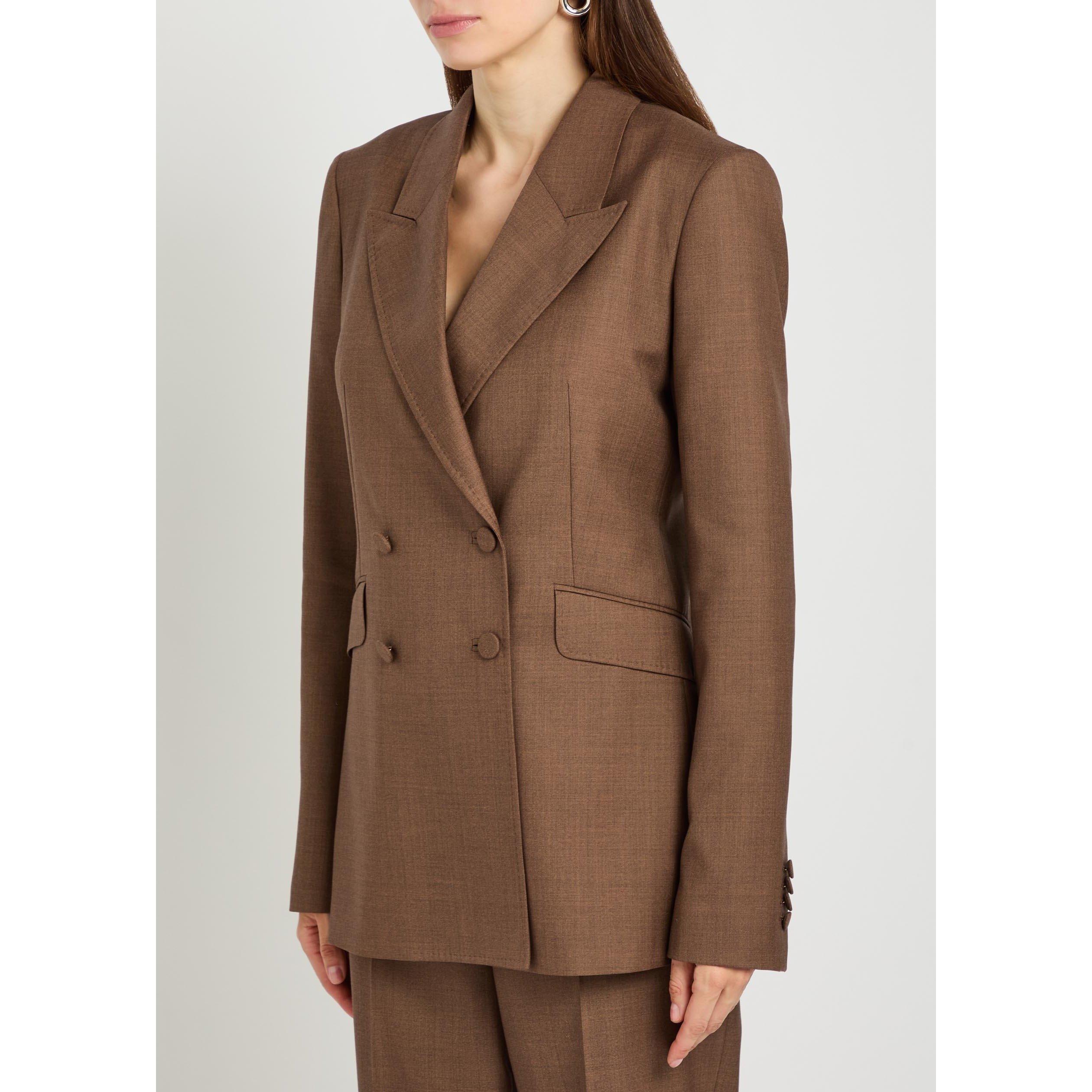 BROWN - Gabriela Hearst - Women's Angela Double-Breasted Wool Blazer - 2