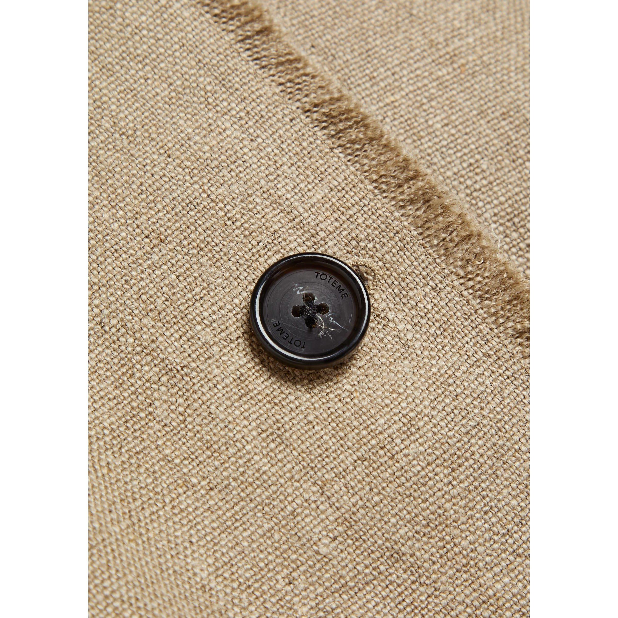 BEIGE - Toteme - Women's Raw Lapel Linen Suit Jacket - 4