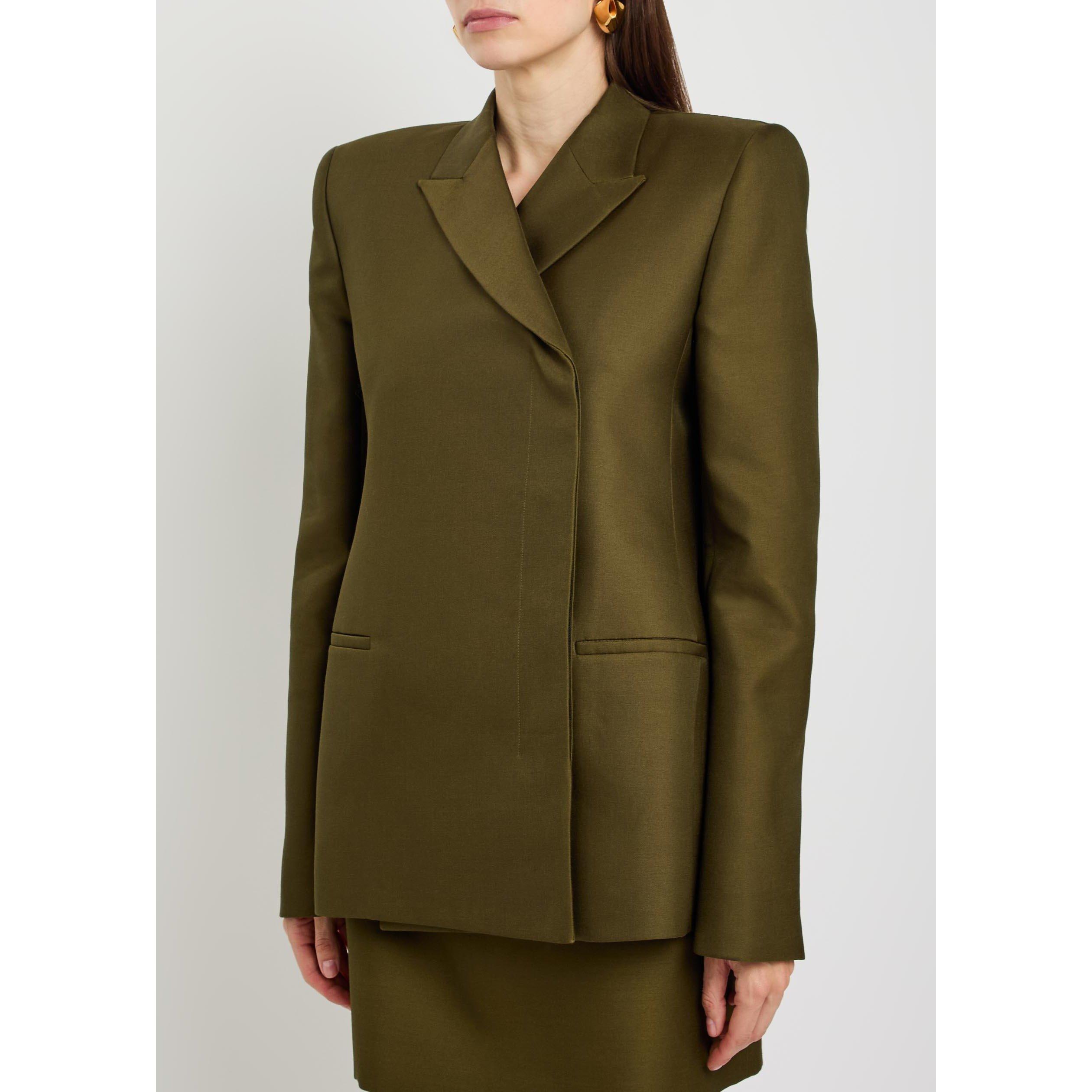 KHAKI - Khaite - Women's Silvannah Wool Blazer - 2