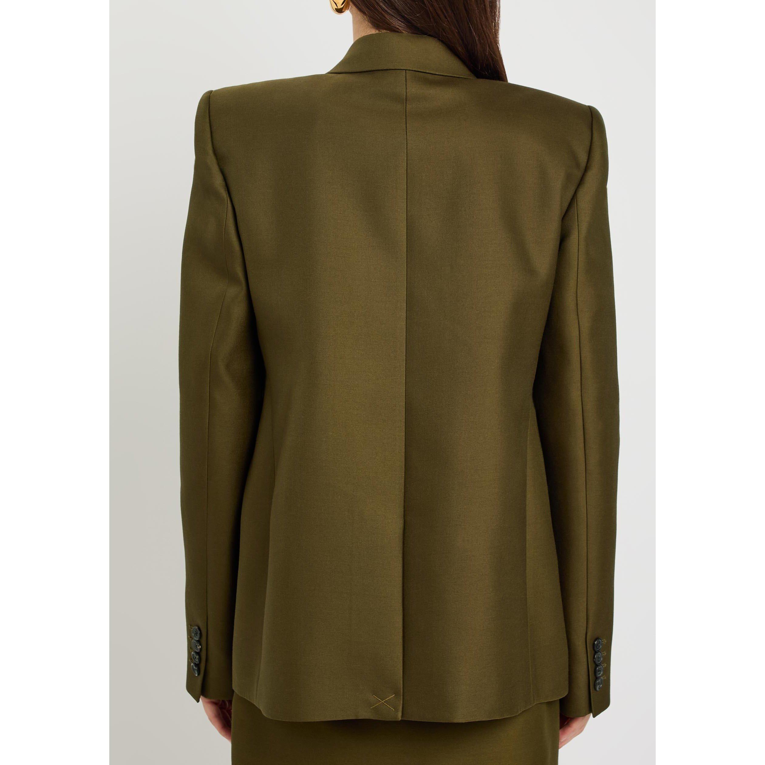 KHAKI - Khaite - Women's Silvannah Wool Blazer - 3
