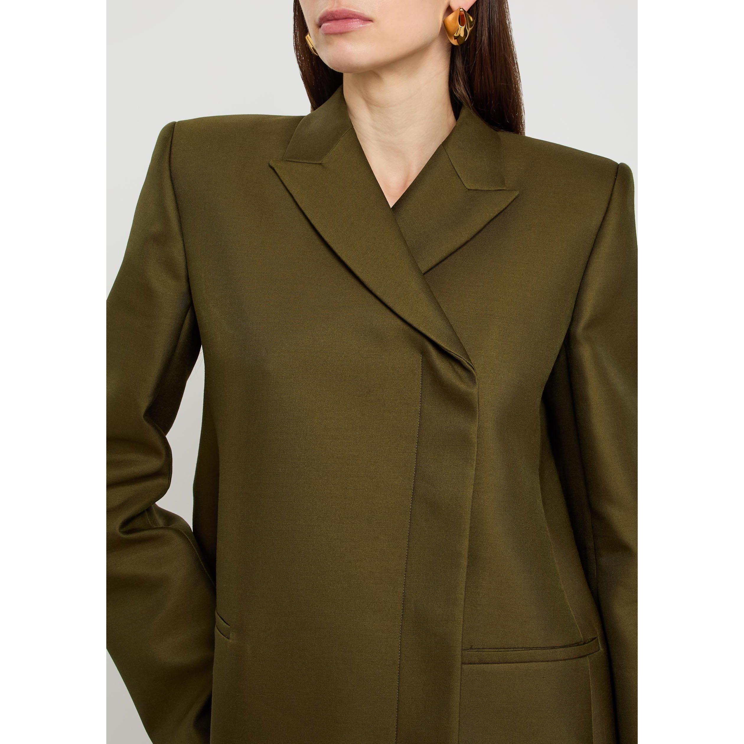 KHAKI - Khaite - Women's Silvannah Wool Blazer - 4