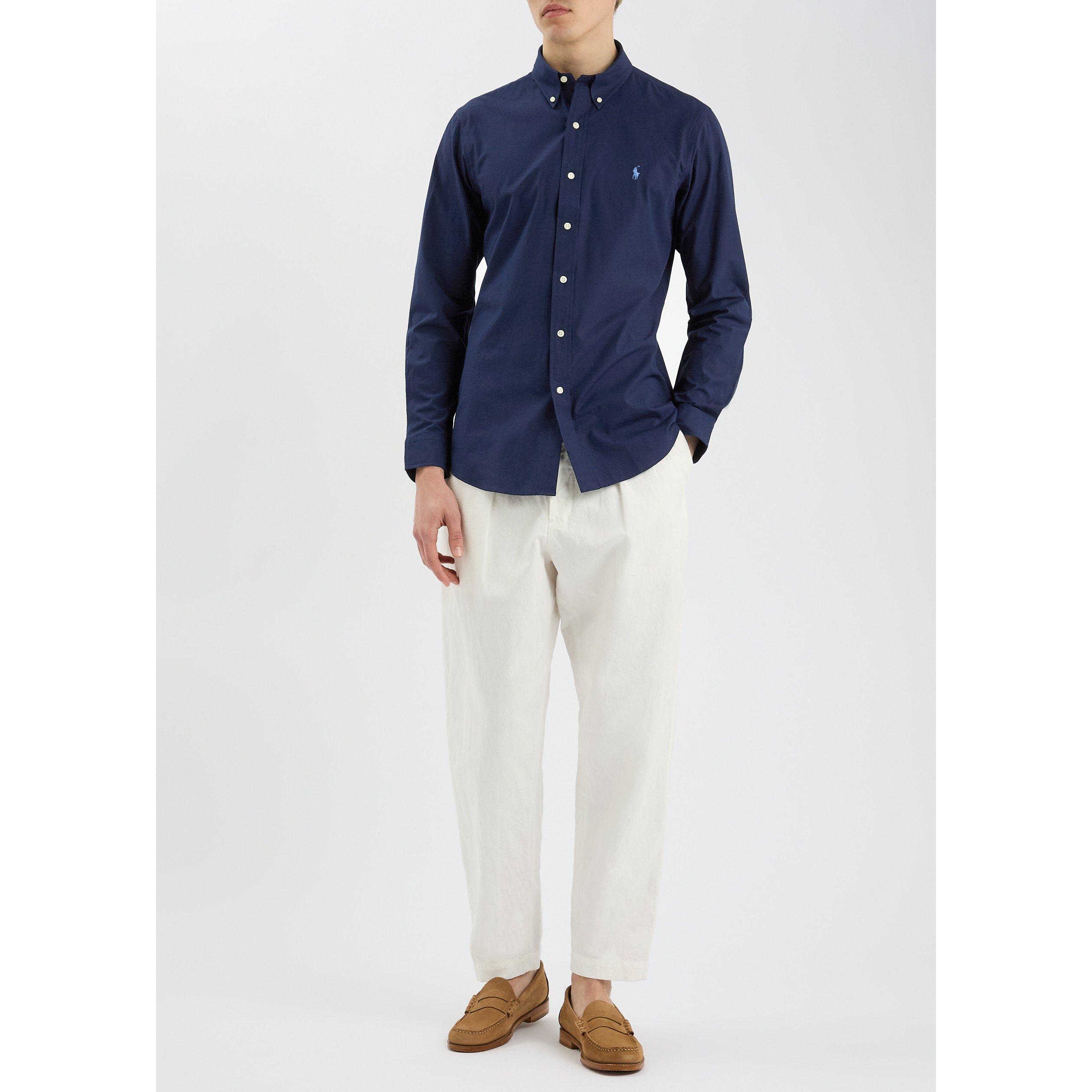 NAVY - Polo Ralph Lauren - SHIRT STRTCH POPLIN CUSTOM - 5