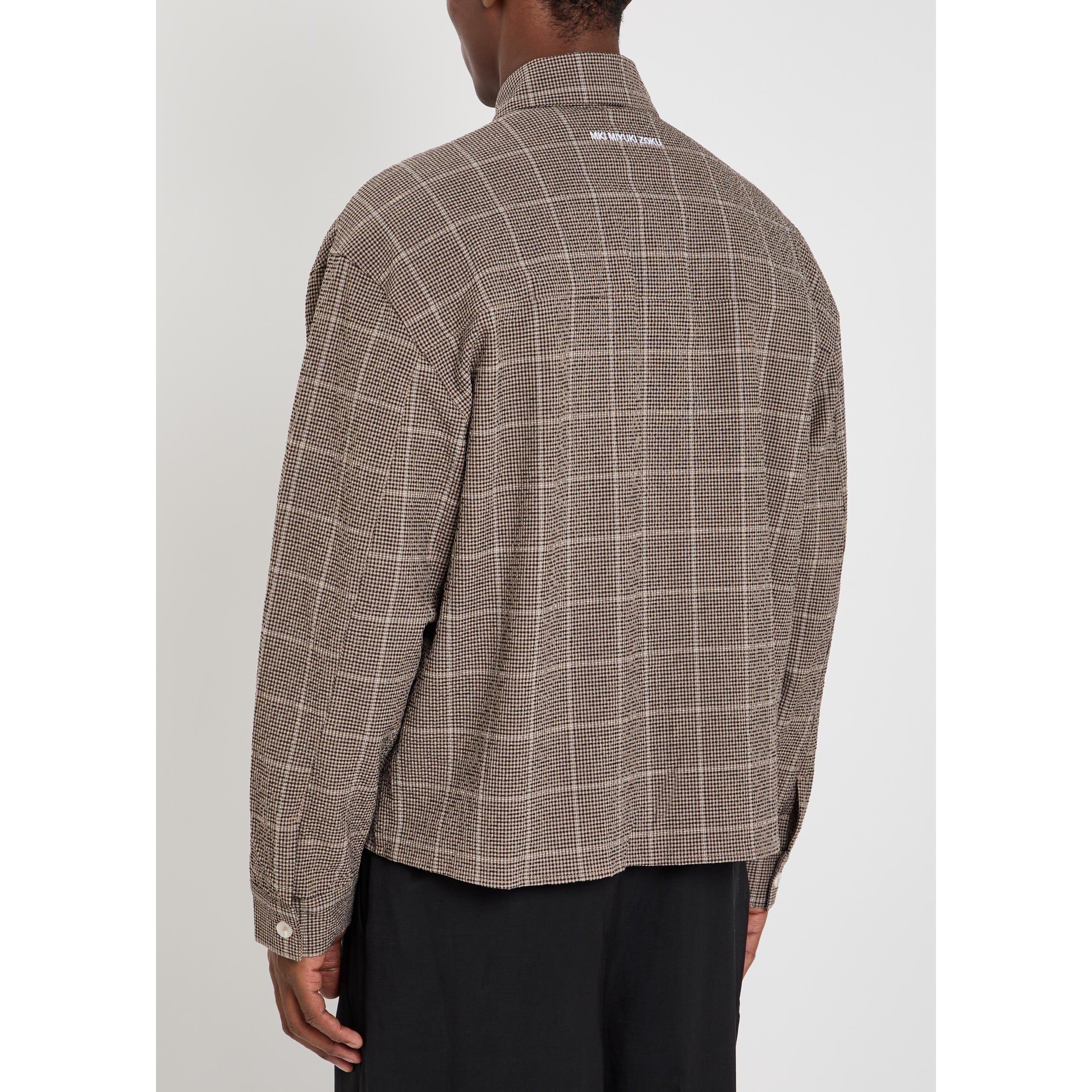 BROWN - MKI MIYUKI ZOKU - Men's Check Oversized-Fit Shirt - 3