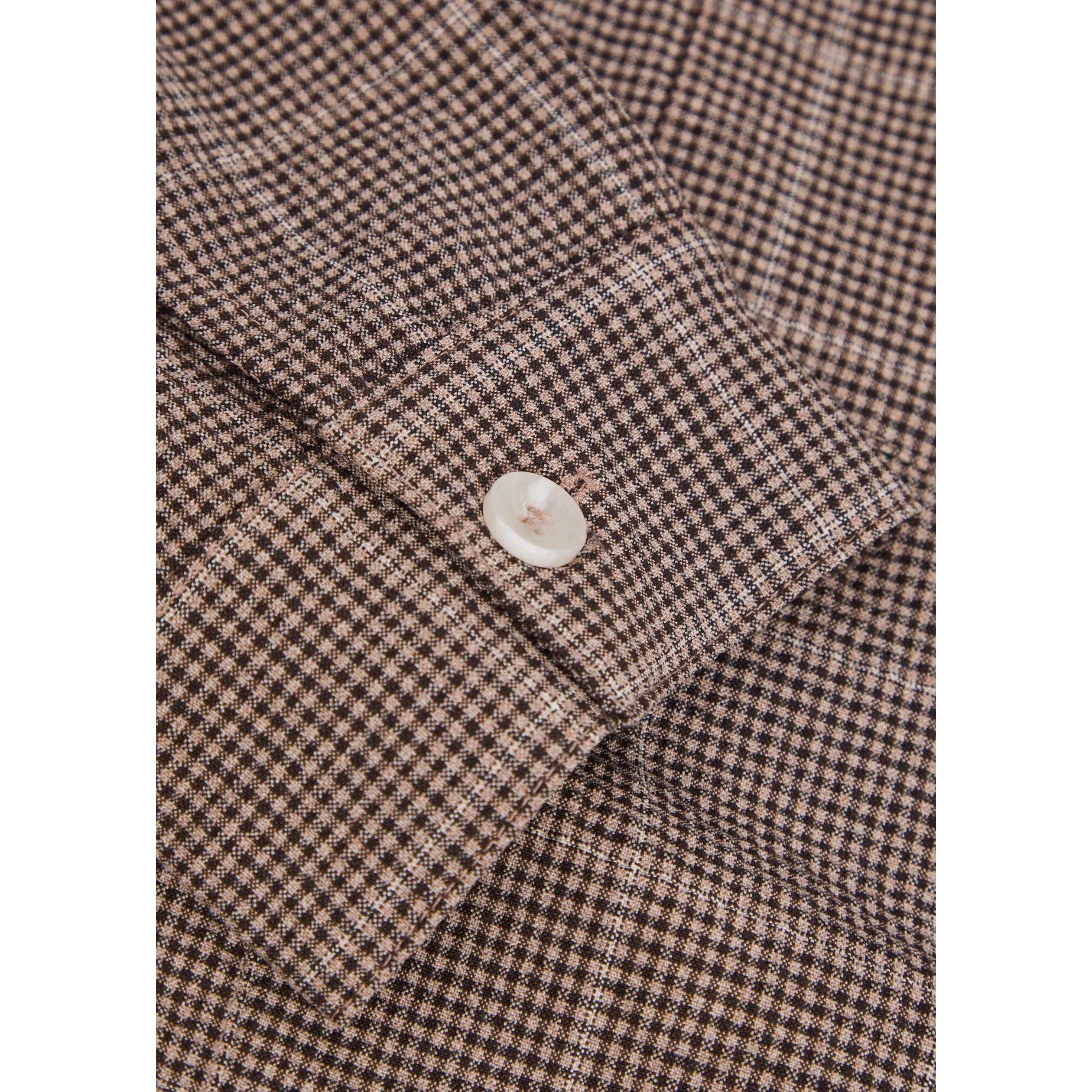 BROWN - MKI MIYUKI ZOKU - Men's Check Oversized-Fit Shirt - 4