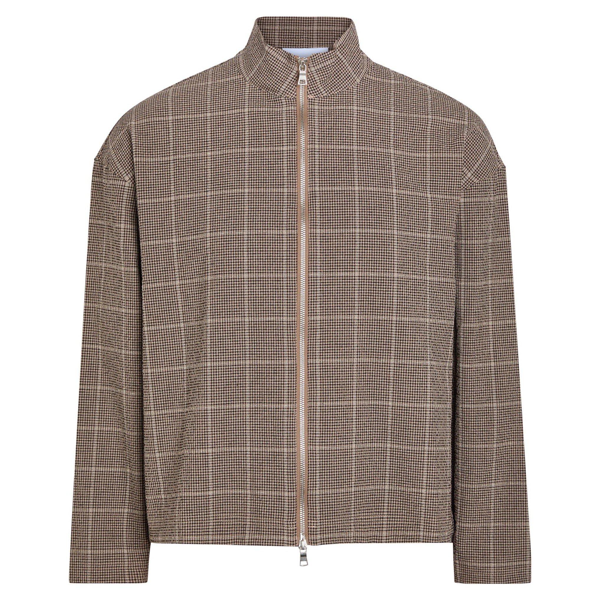 BROWN - MKI MIYUKI ZOKU - MKI CHECK TRACK JACKET