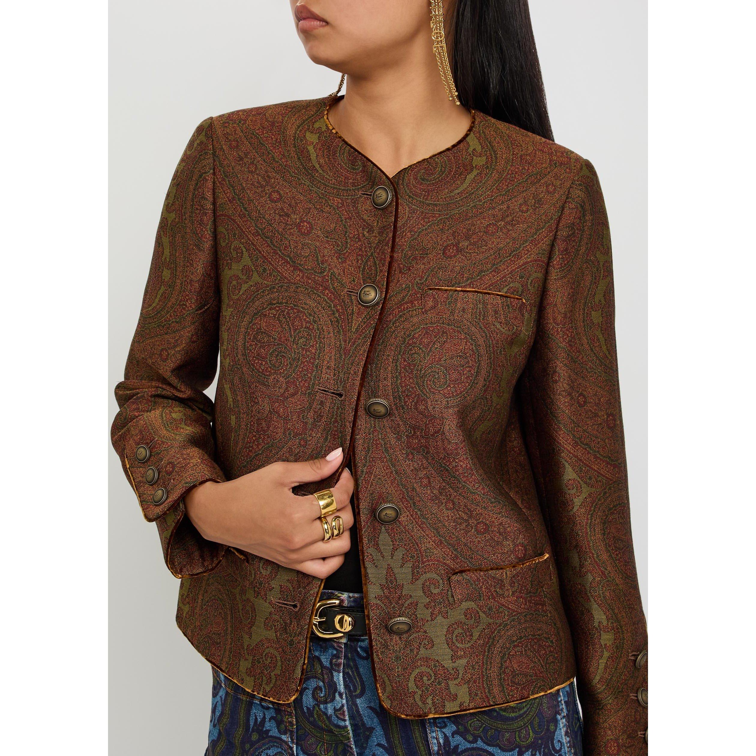MULTICOLOURED - Etro - Women's Paisley Wool Blazer - 4