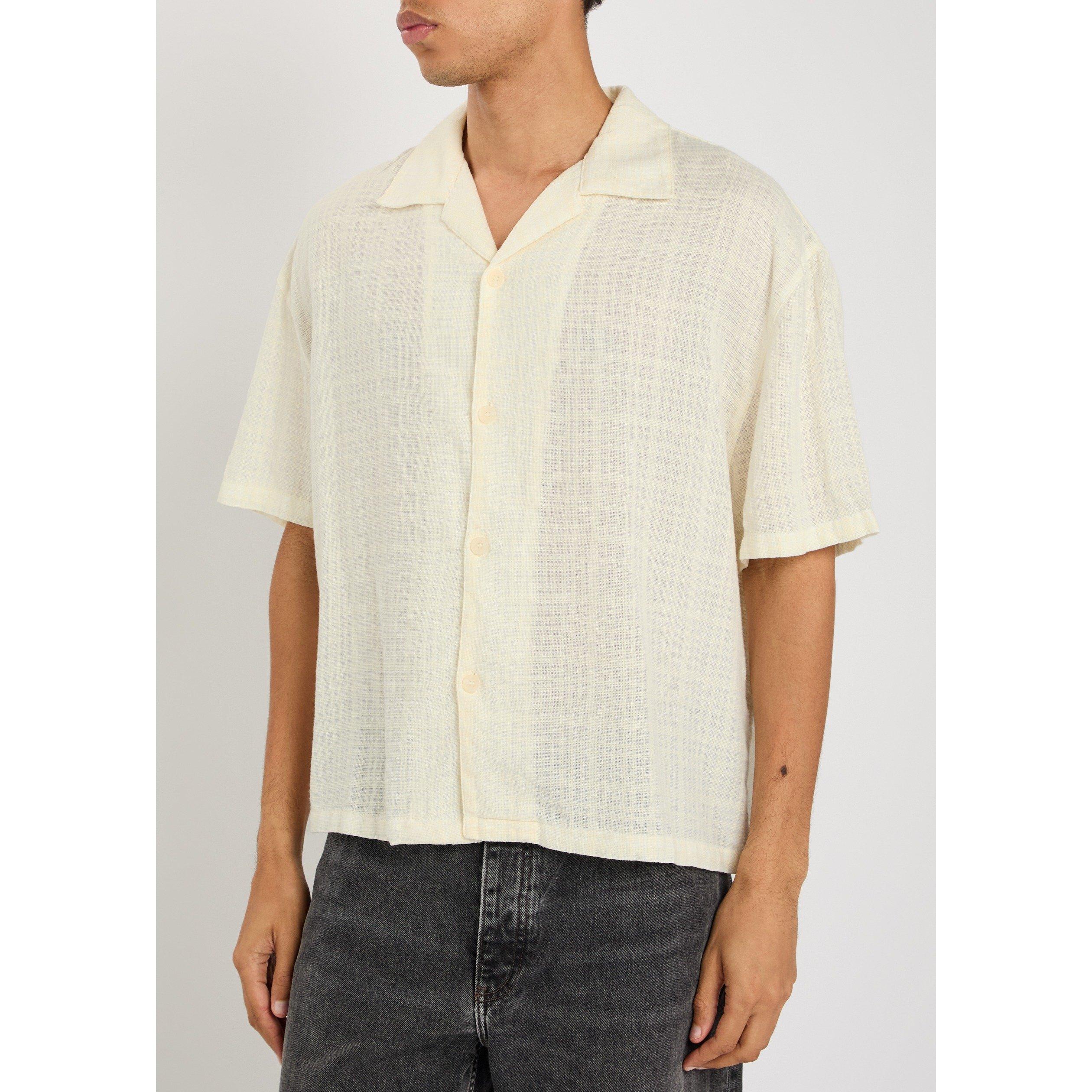 WHITE    SHADE  - MKI MIYUKI ZOKU - MKI LOOSE WEAVE VACATION SHIRT - 2