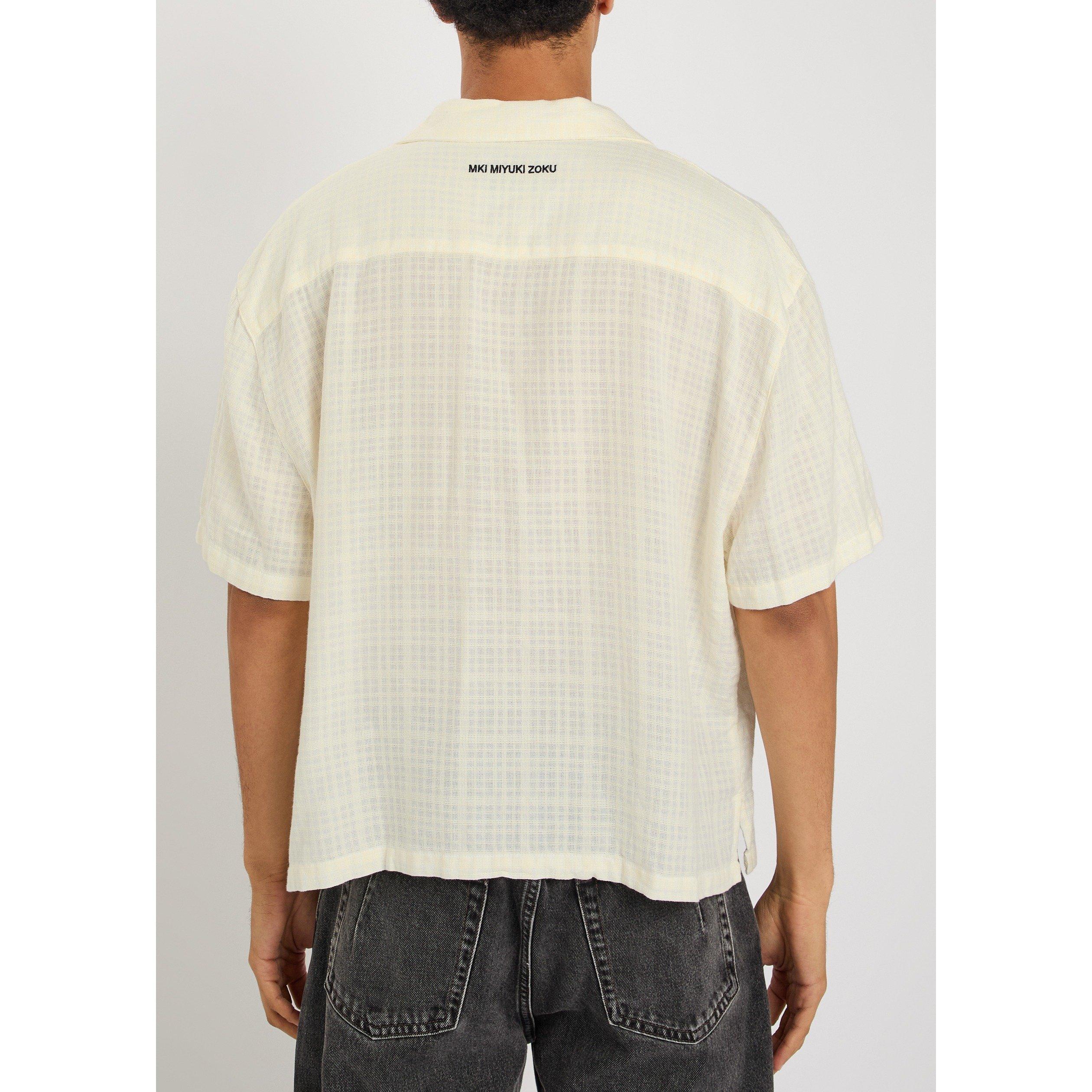 WHITE    SHADE  - MKI MIYUKI ZOKU - MKI LOOSE WEAVE VACATION SHIRT - 3