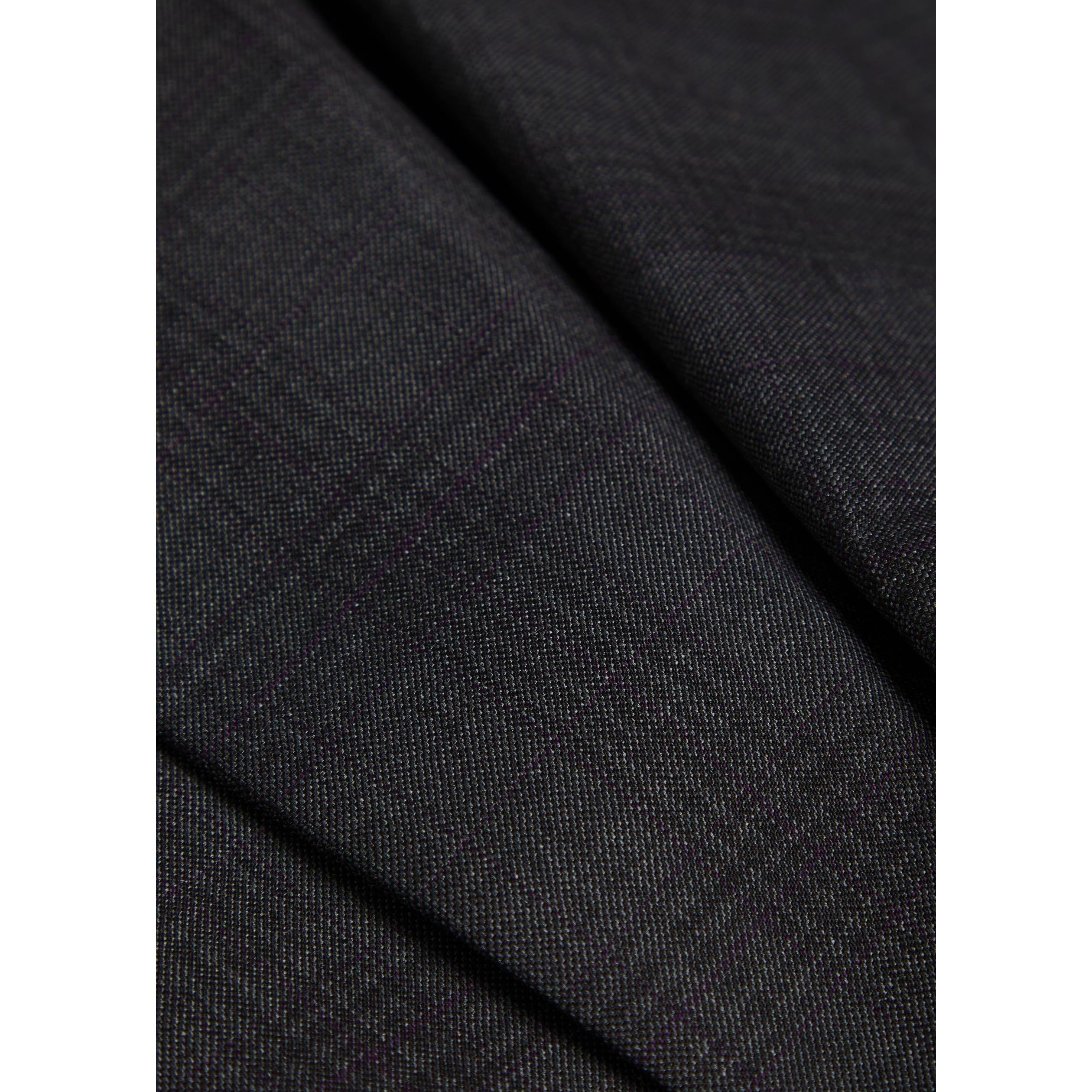 DARK GREY - Blaze Milano - Women's Bravado Everyday Double-Breasted Wool Check Blazer - 4