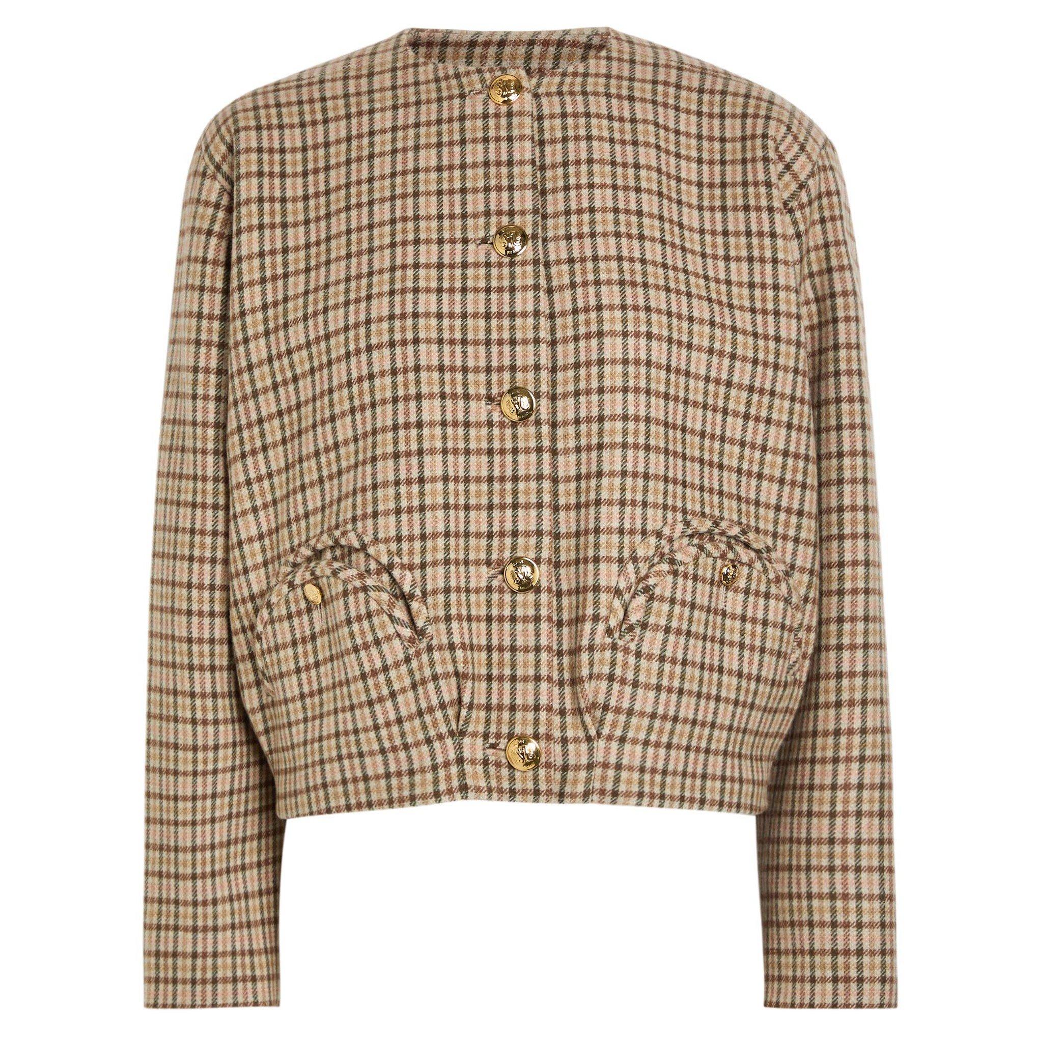 BROWN AND OTHER - Blaze Milano - Women's Agape Altai Wool Cashmere Blend Check Blazer - 1