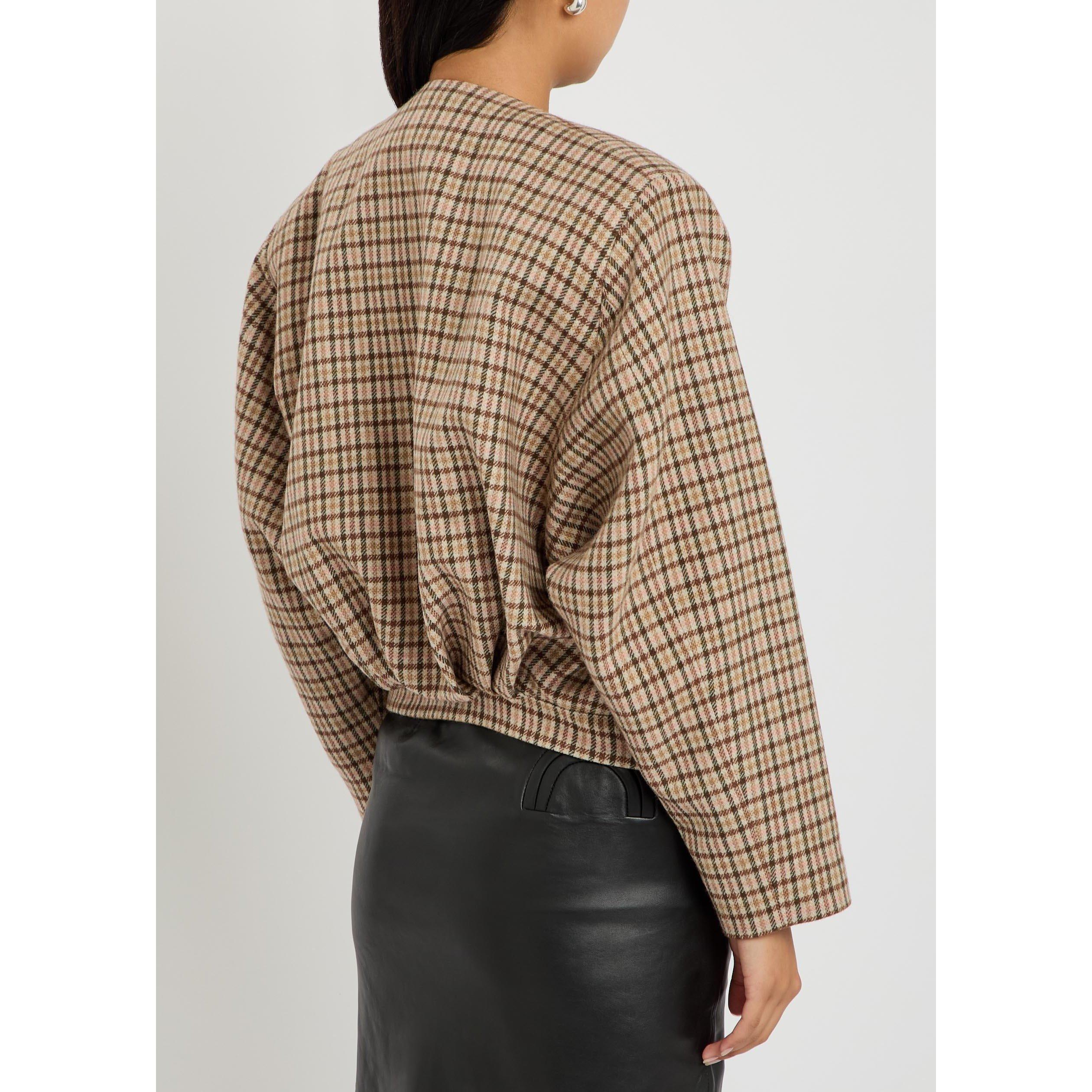 BROWN AND OTHER - Blaze Milano - Women's Agape Altai Wool Cashmere Blend Check Blazer - 3