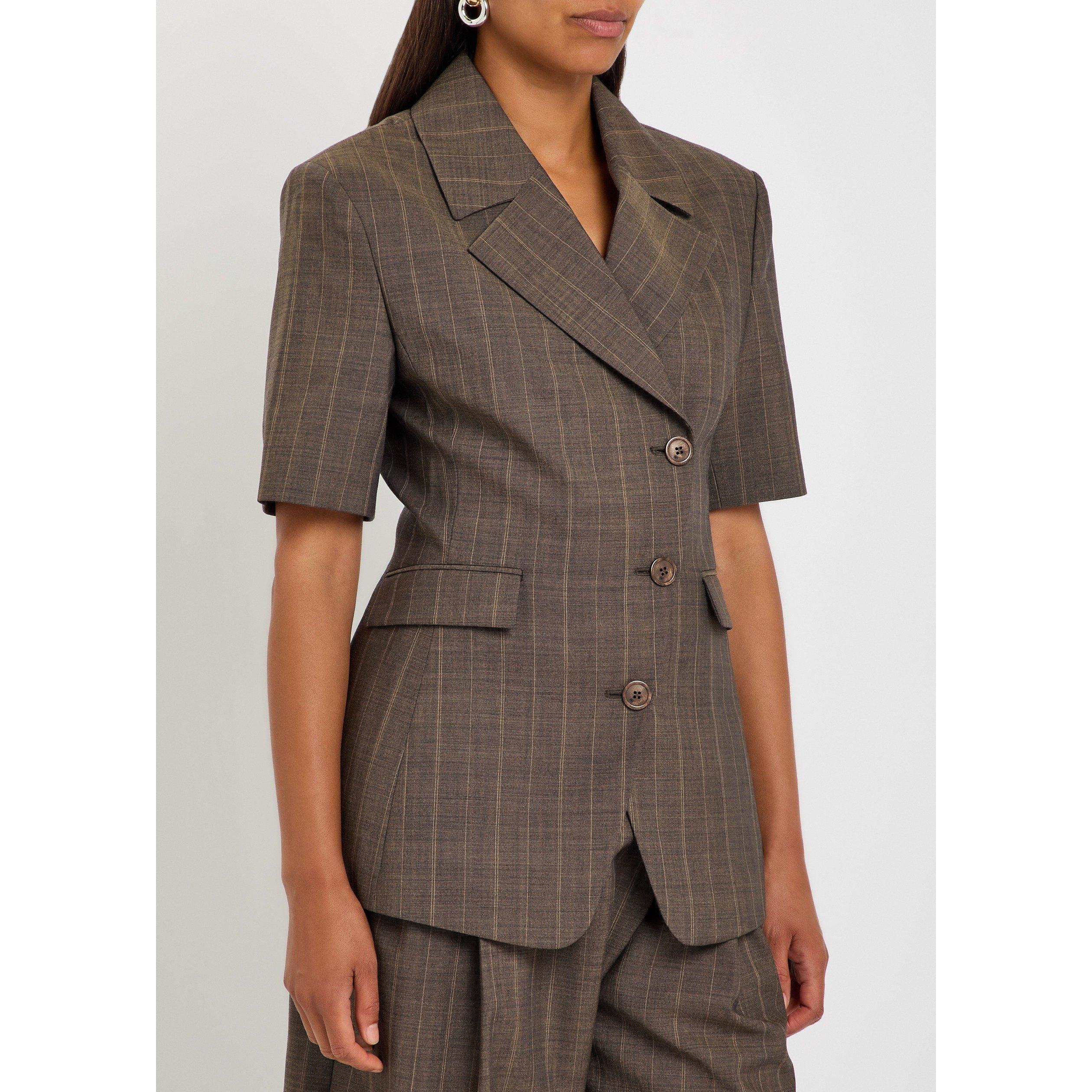 BROWN - Ganni - JKT Melange Stripe Shrt Blazer - 2