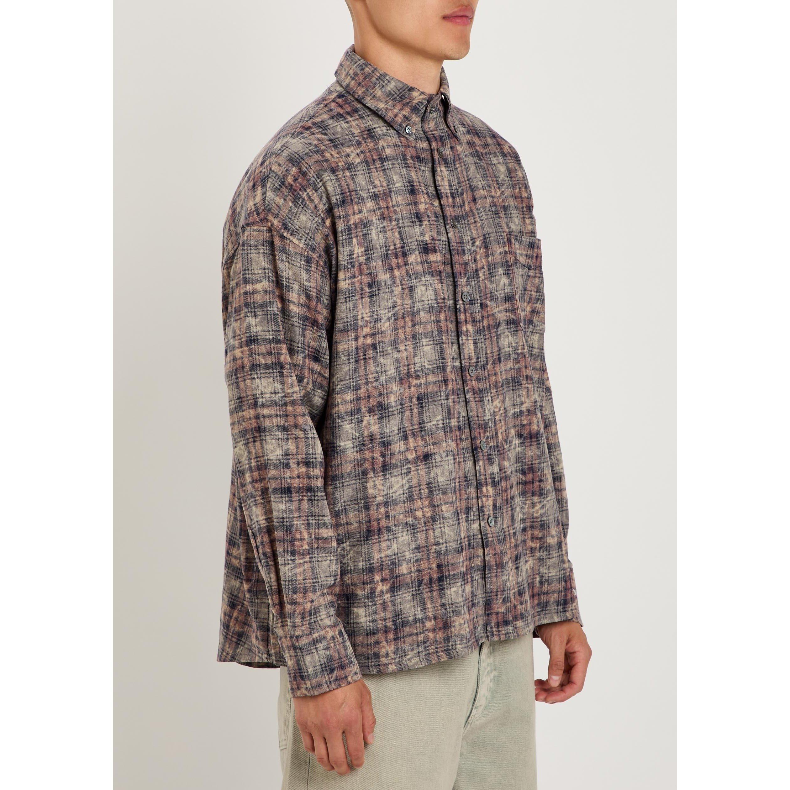 BROWN - PICANTE - ROCCO SHIRT BLEACHED CHECK - 2