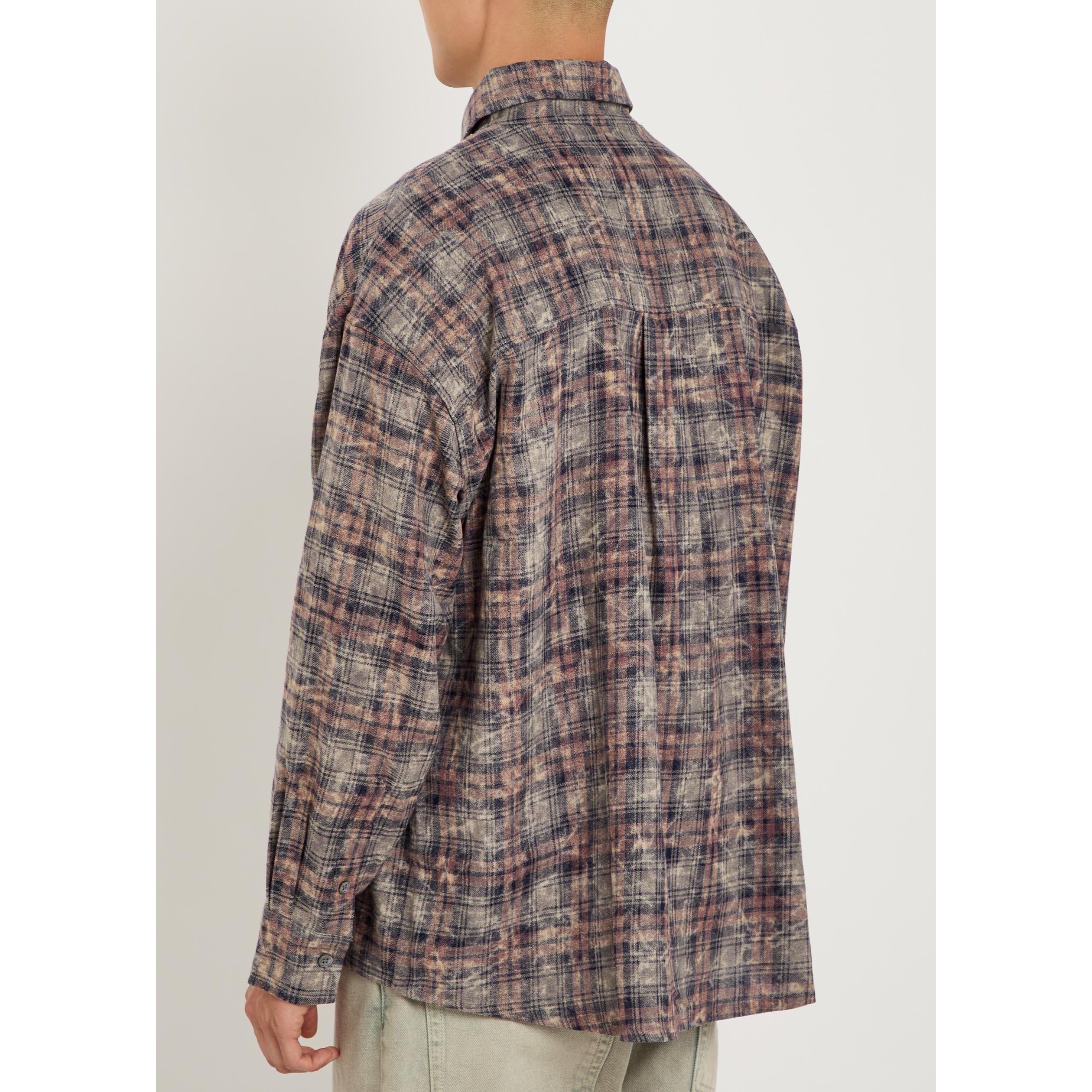 BROWN - PICANTE - ROCCO SHIRT BLEACHED CHECK - 3