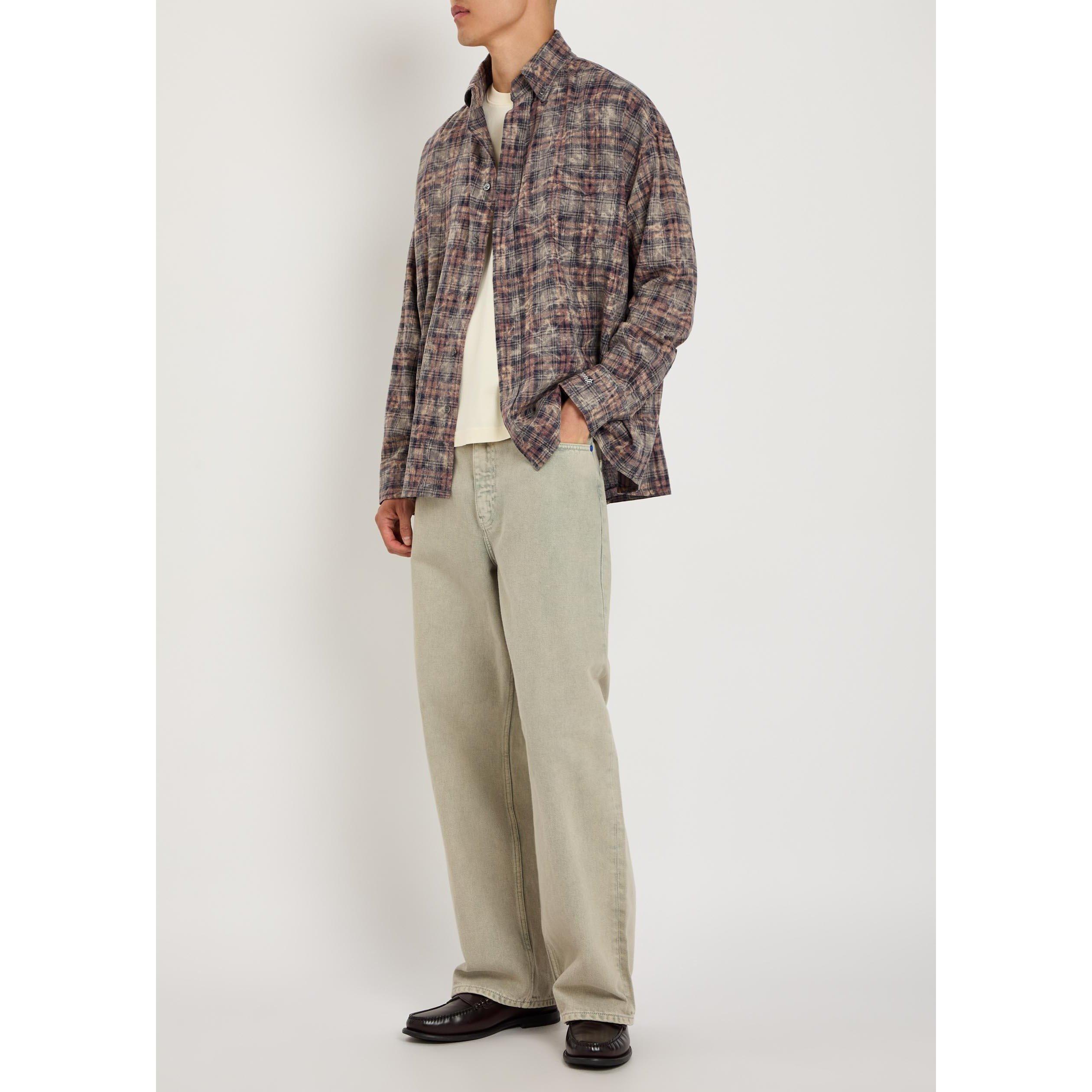 BROWN - PICANTE - ROCCO SHIRT BLEACHED CHECK - 5