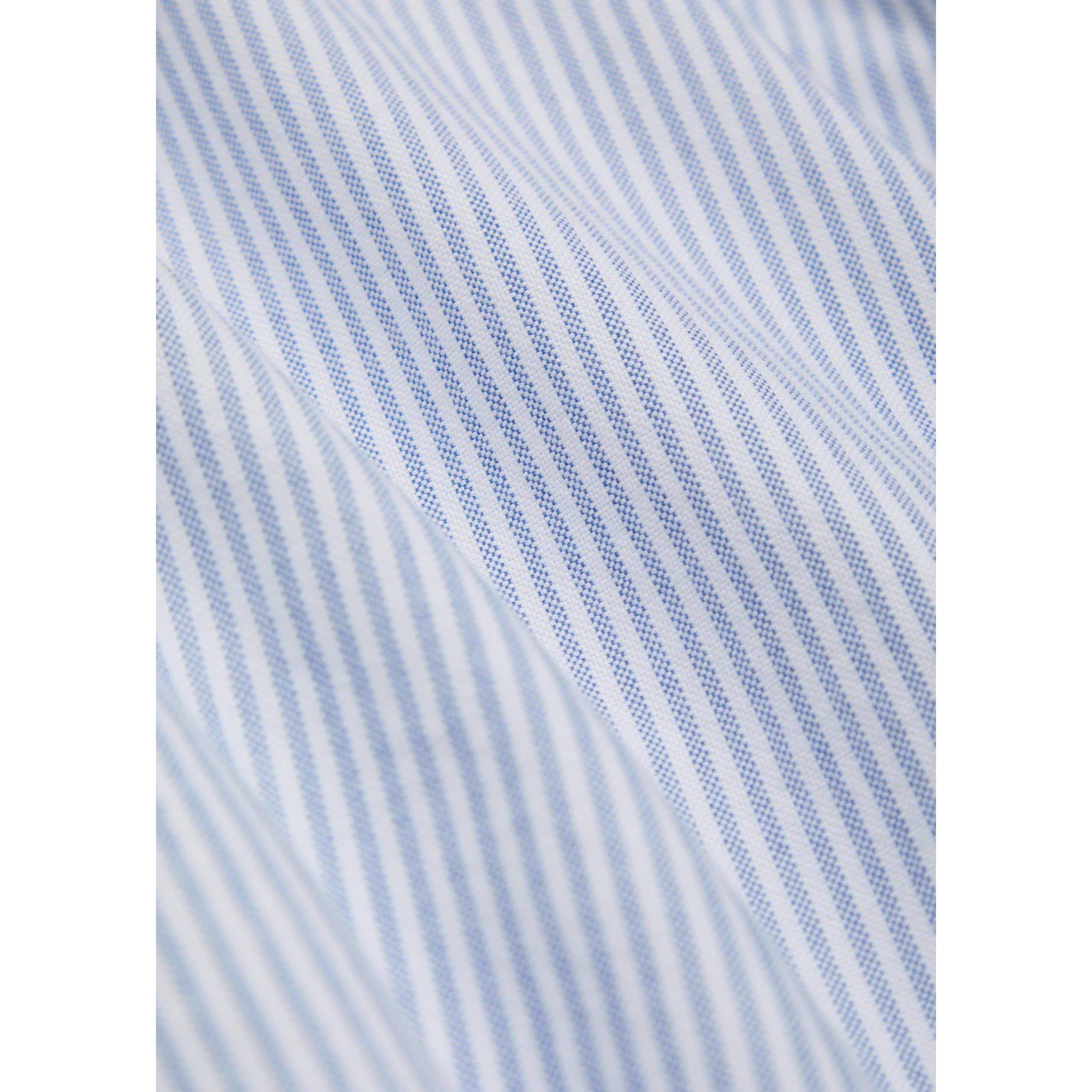LIGHT BLUE - Percival - Men's Cotton Striped Long-Sleeve Oxford Shirt - 4