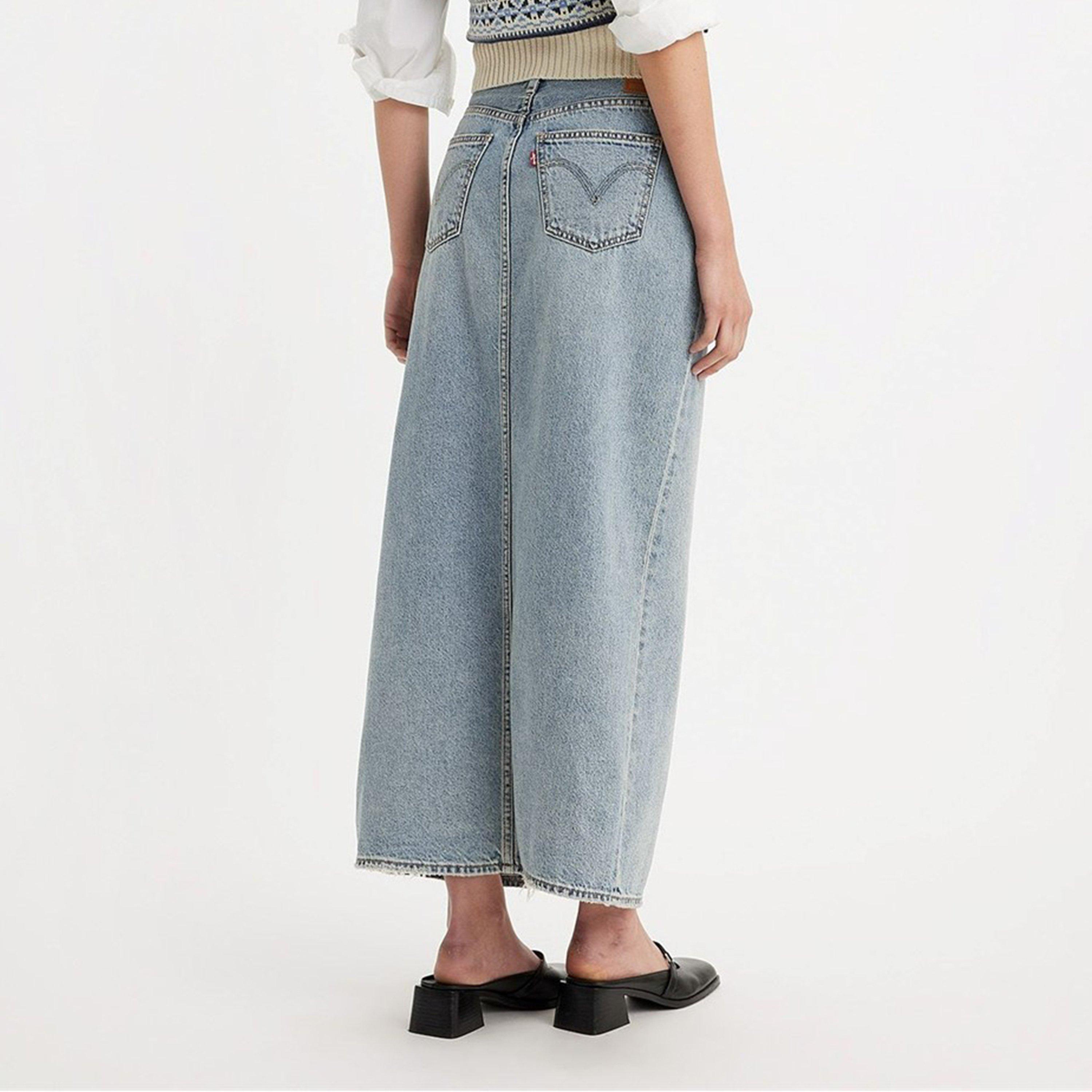 Please Hold - Levis - Women's Ankle Column Denim Skirt - 2