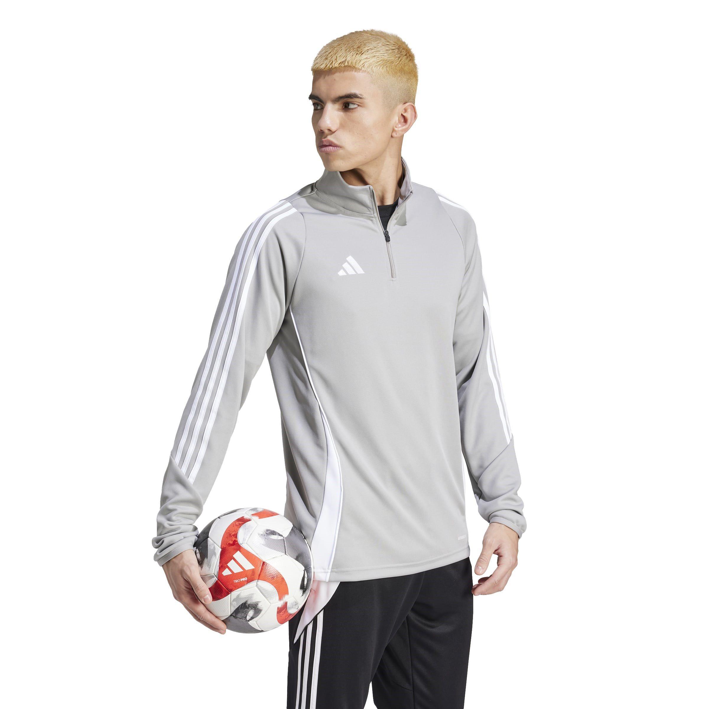gris moyen/blanc - adidas - Tiro 24 Training Top Mens - 4