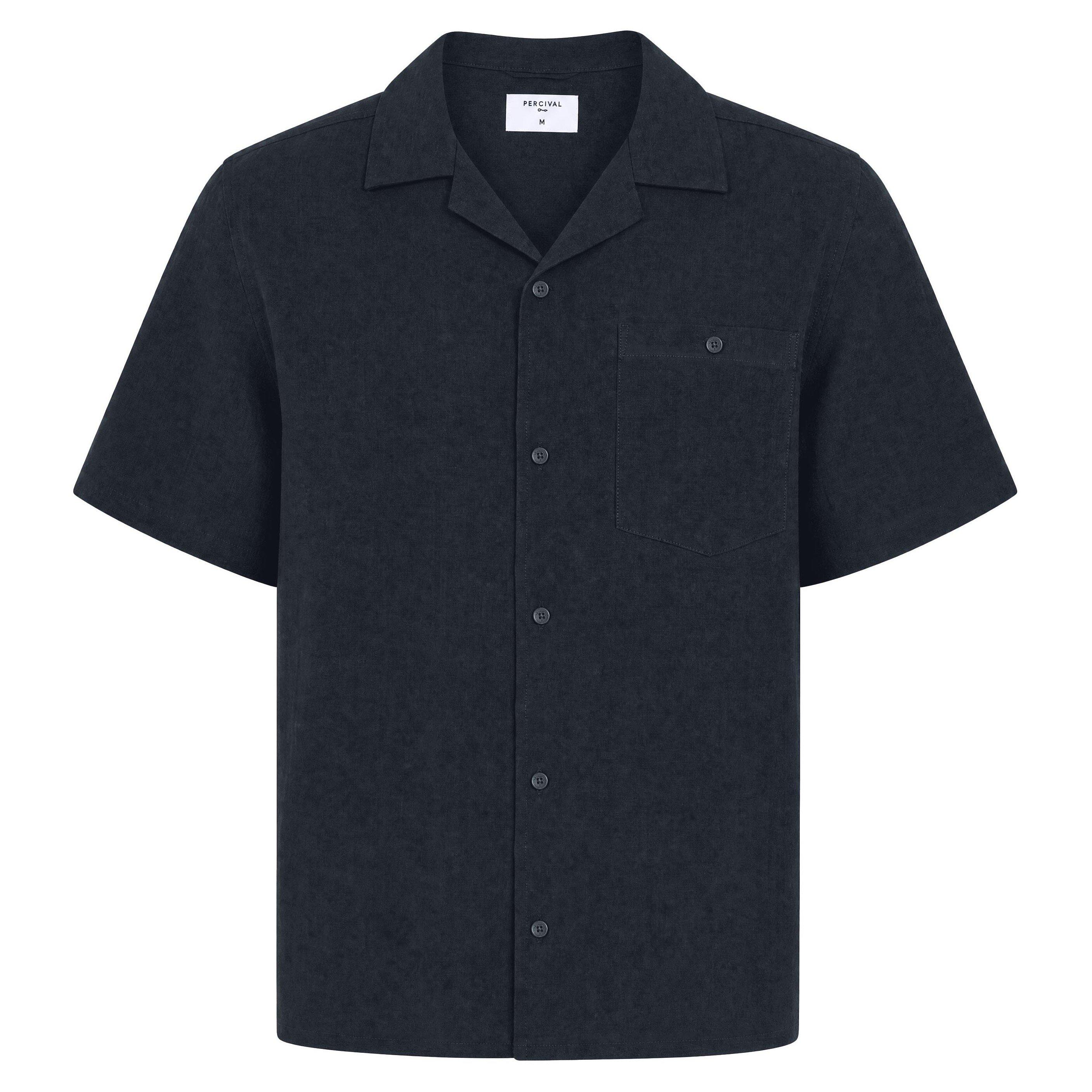 NAVY - Percival - PERCIVAL CUBAN SHIRT SS