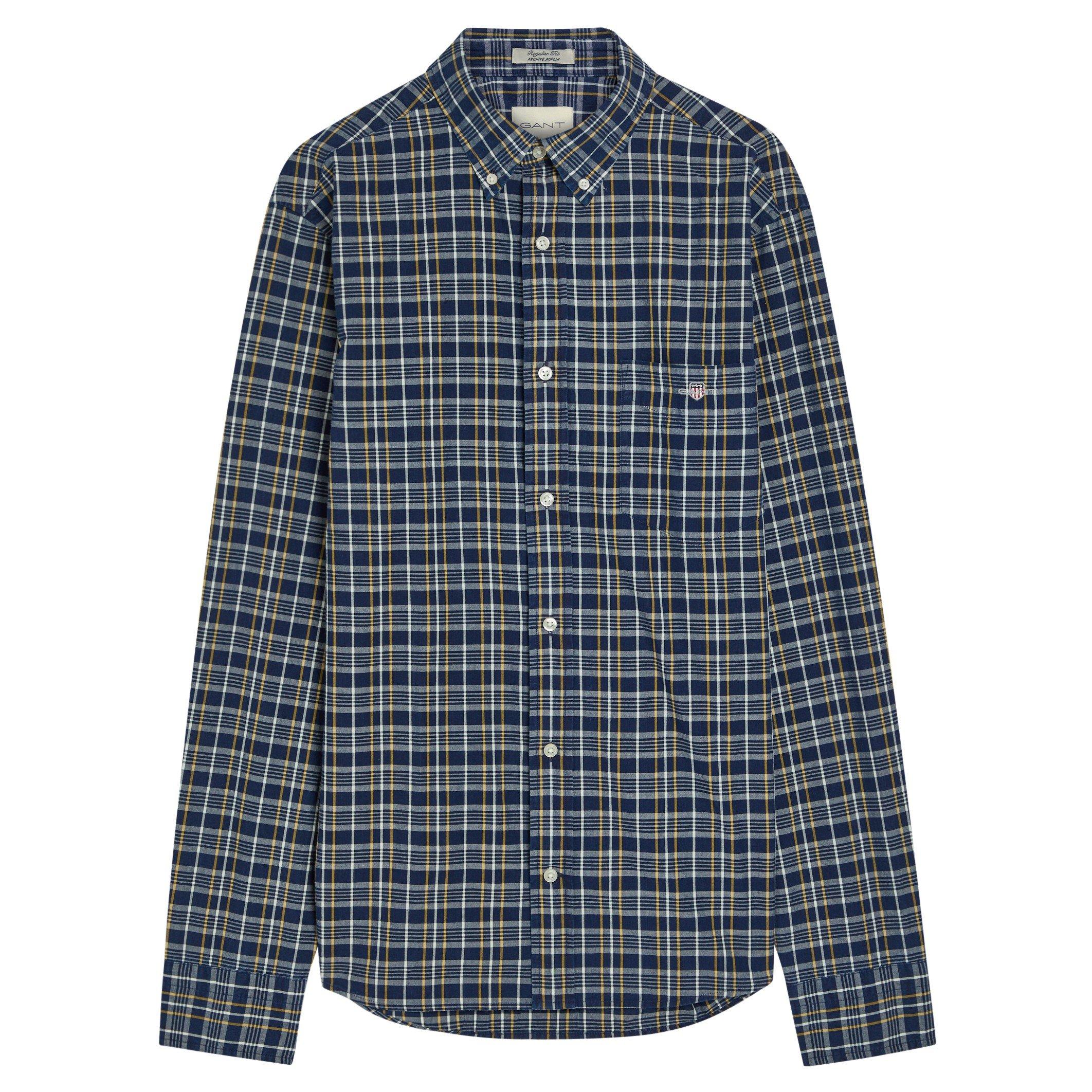 NAVY AND OTHER - Gant - GANT CHECK SHIRT LS