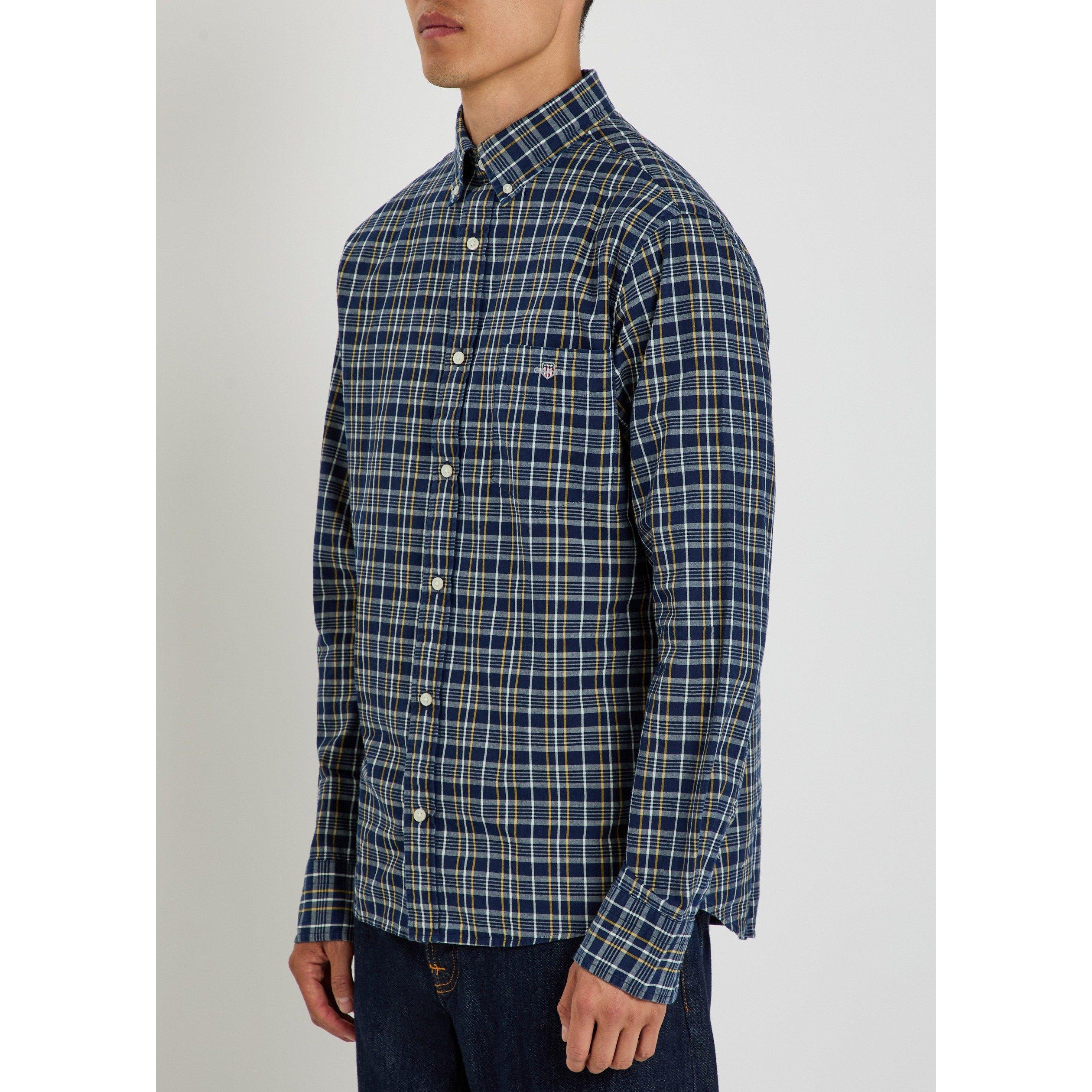 NAVY AND OTHER - Gant - Men's Check Cotton Long-Sleeve Shirt - 2