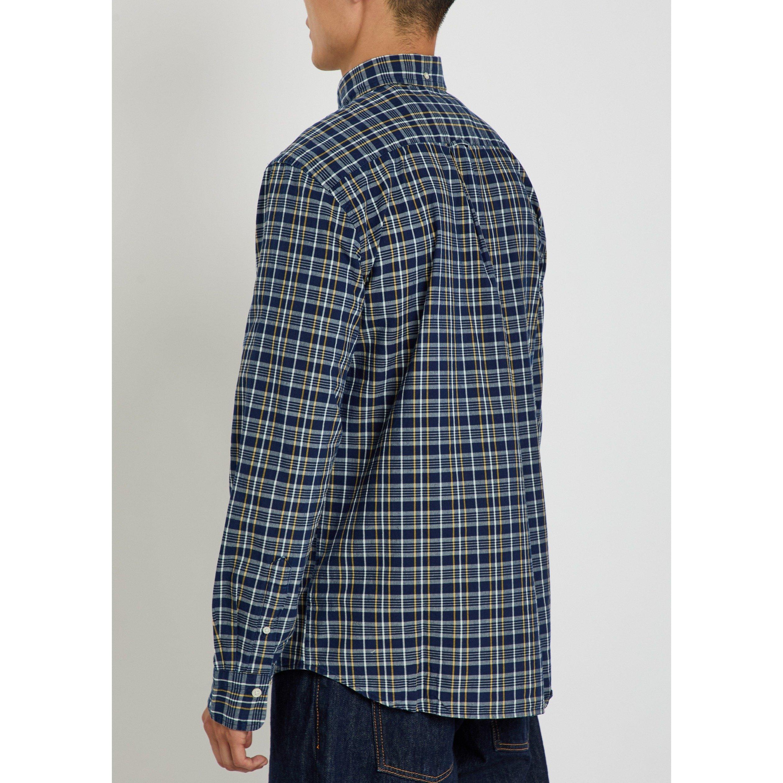 NAVY AND OTHER - Gant - Men's Check Cotton Long-Sleeve Shirt - 3
