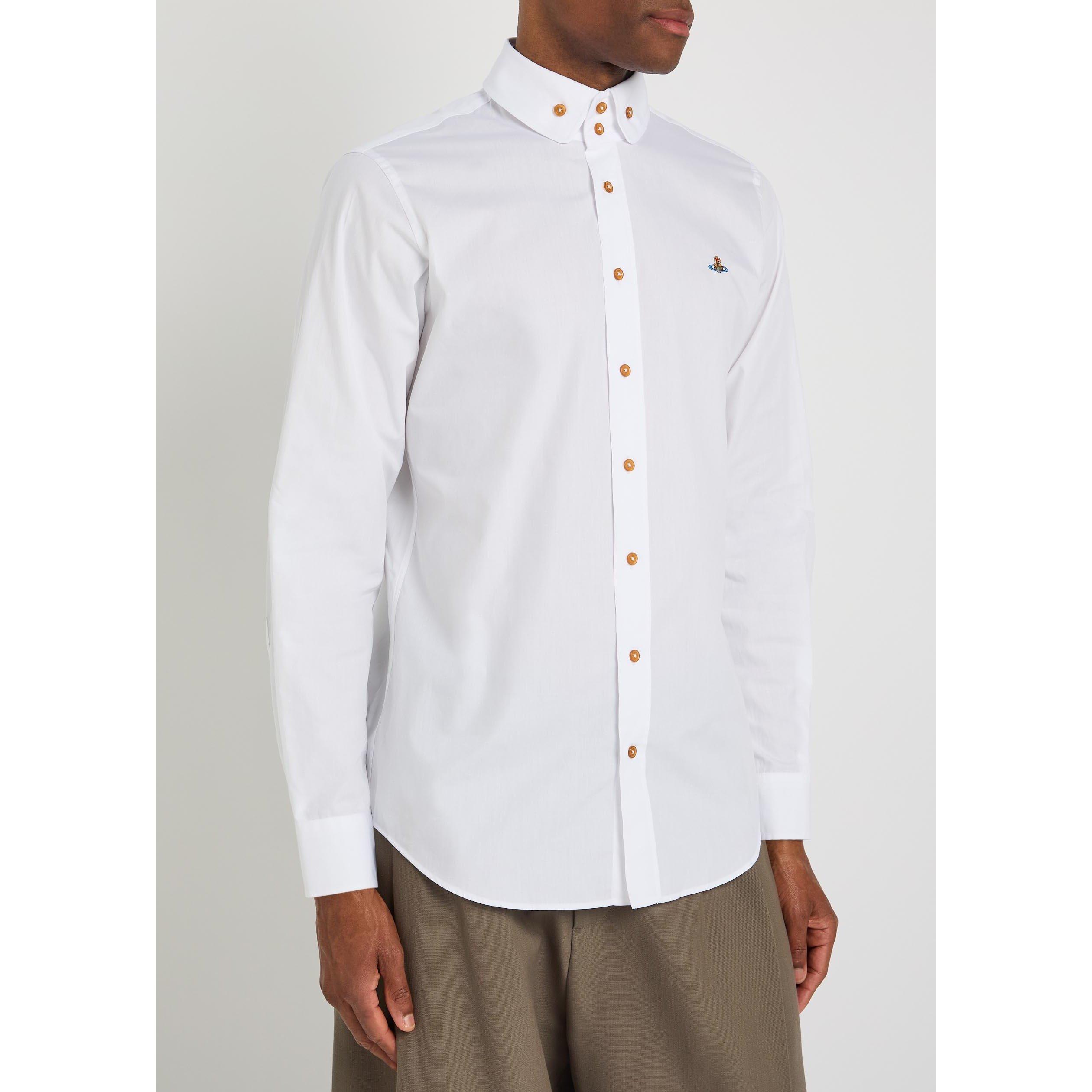 WHITE - Vivienne Westwood - Men's Krall Cotton Shirt - 2