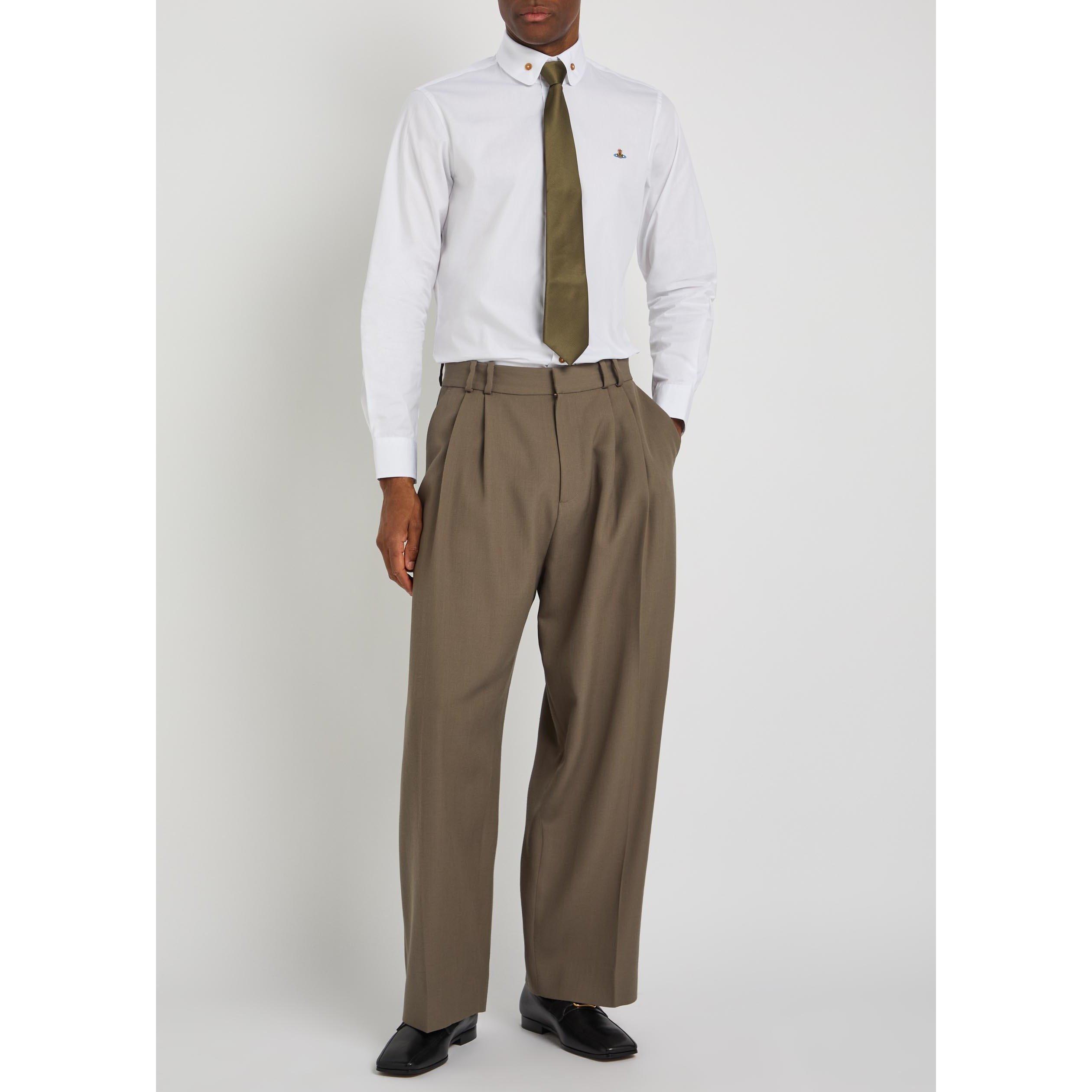 WHITE - Vivienne Westwood - Men's Krall Cotton Shirt - 5