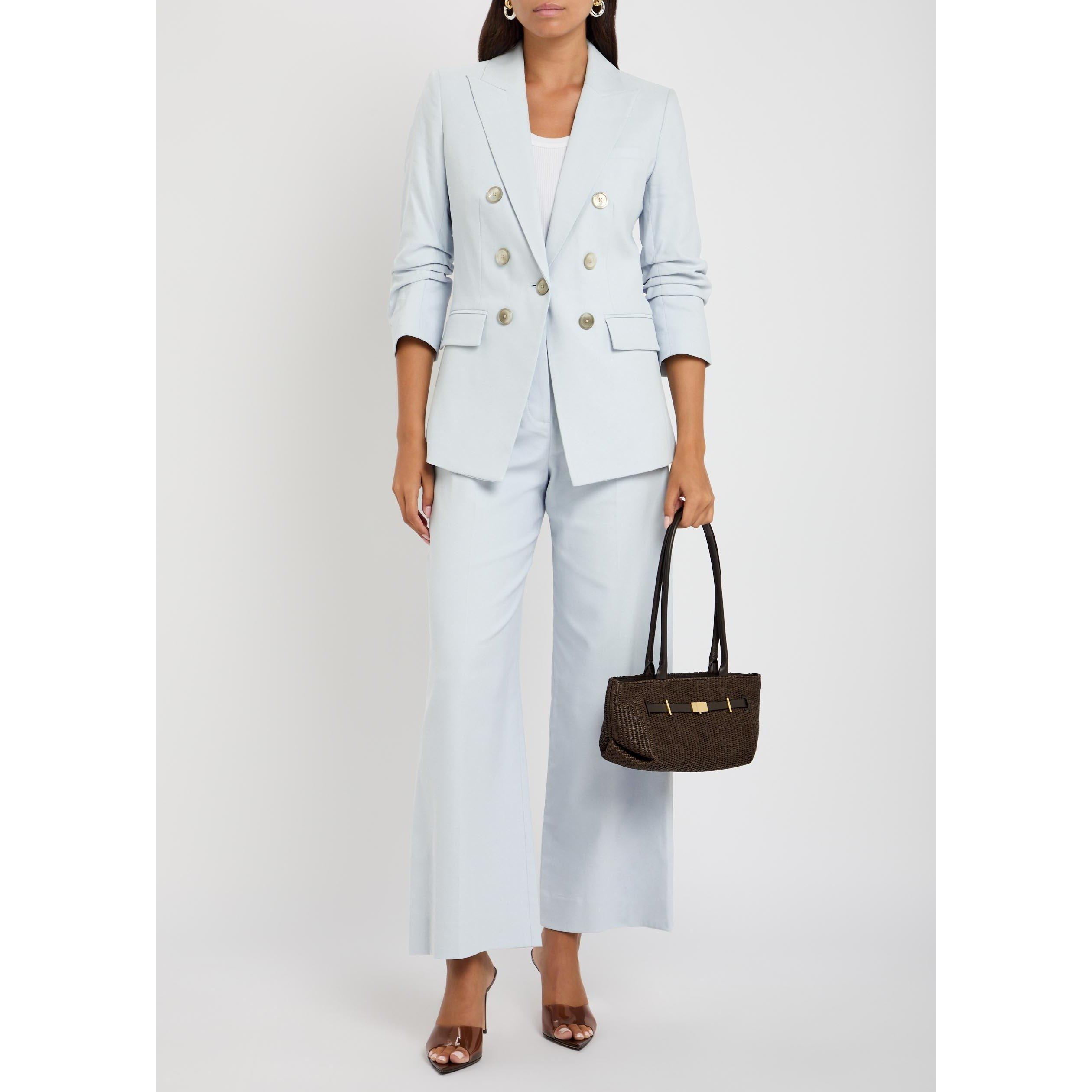 LIGHT BLUE - Veronica Beard - Women's Tomi Dickey Cotton Blazer - 3