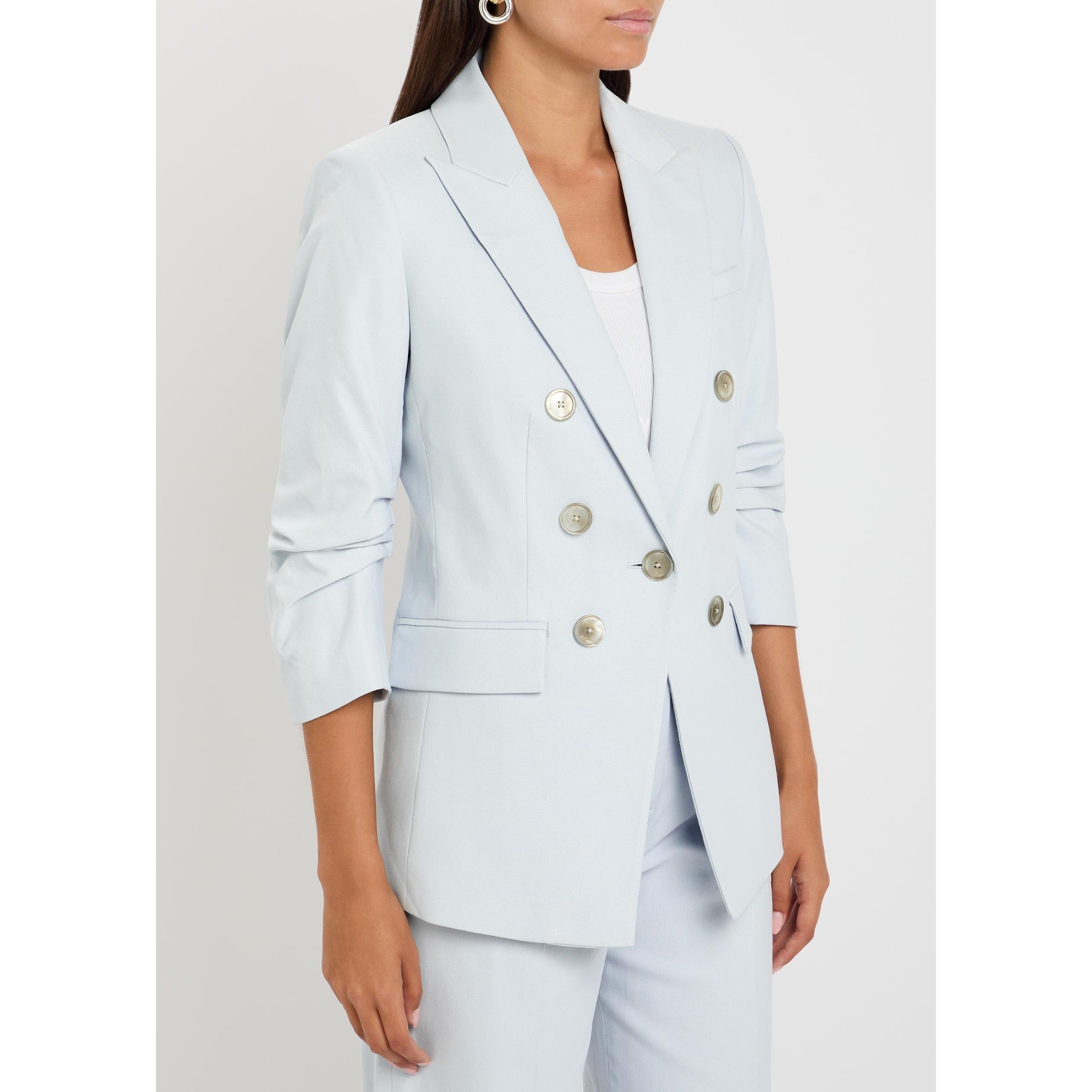 LIGHT BLUE - Veronica Beard - Women's Tomi Dickey Cotton Blazer - 4