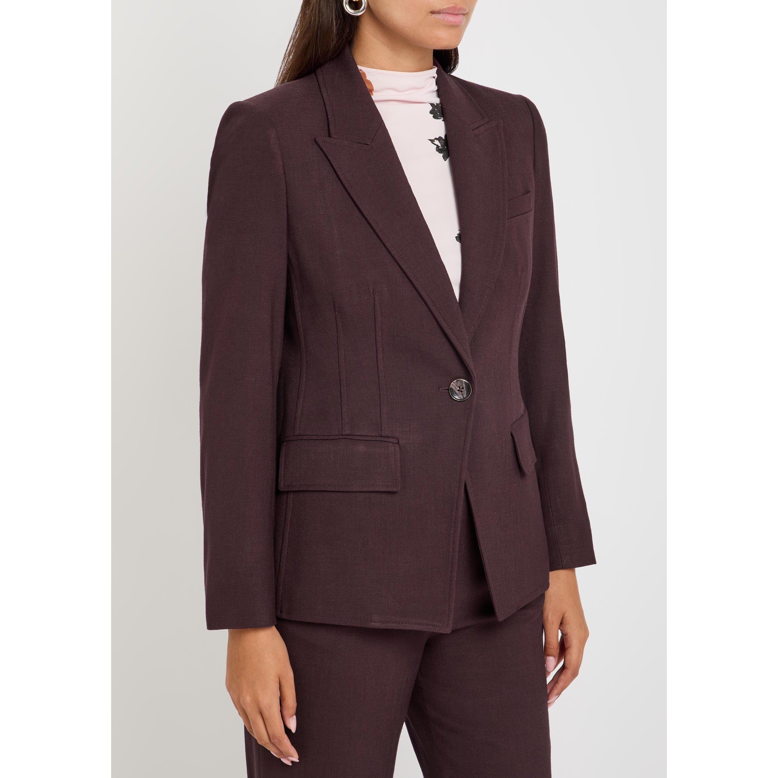BURGUNDY - Veronica Beard - Women's Isaac Dickey Blazer - 2